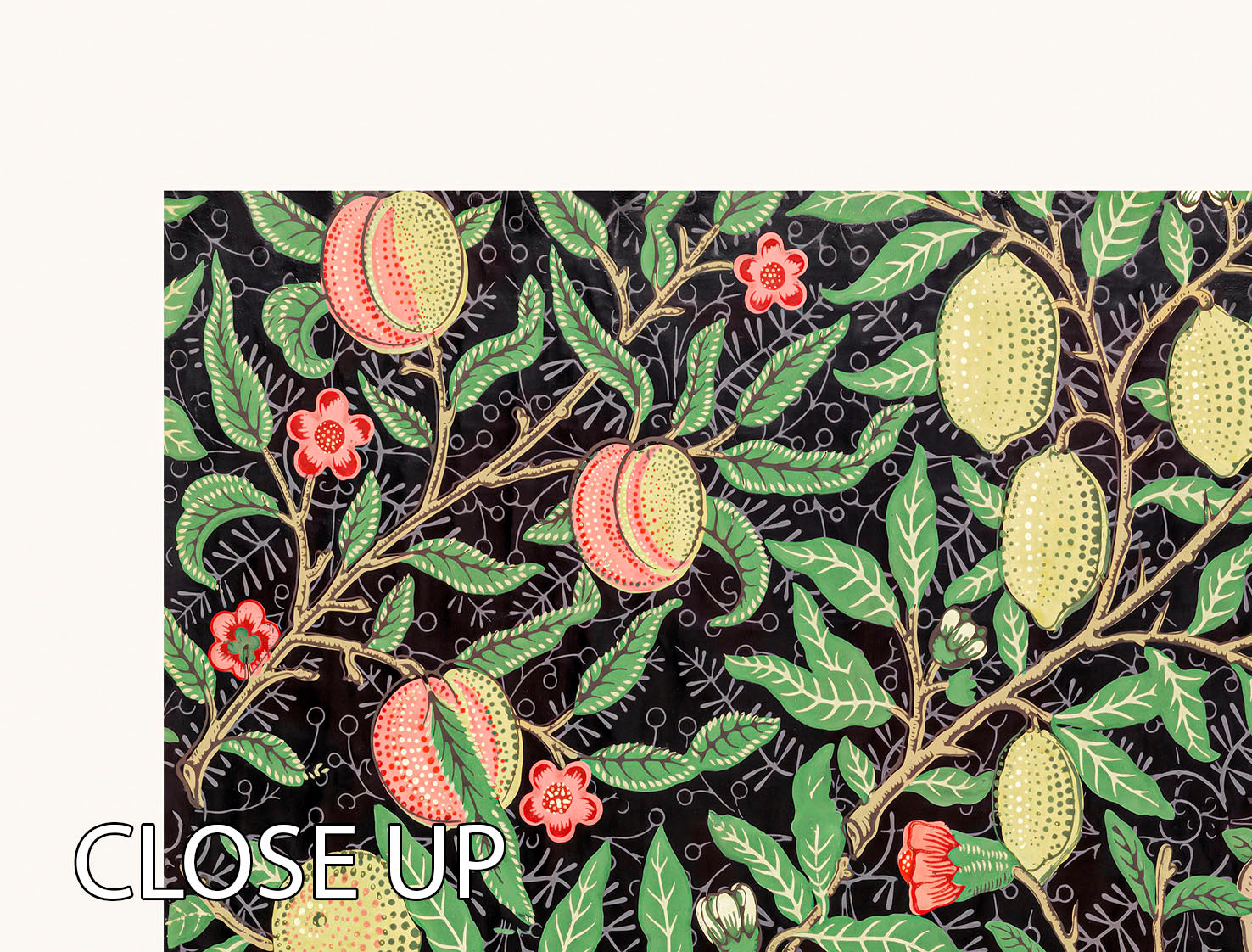 William Morris Fruit Pattern 3 Split Panel Canvas Print - Canvas Art Rocks - 3