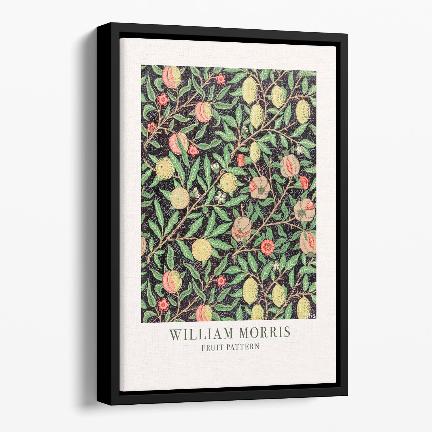William Morris Fruit Pattern Floating Framed Canvas - Canvas Art Rocks - 1