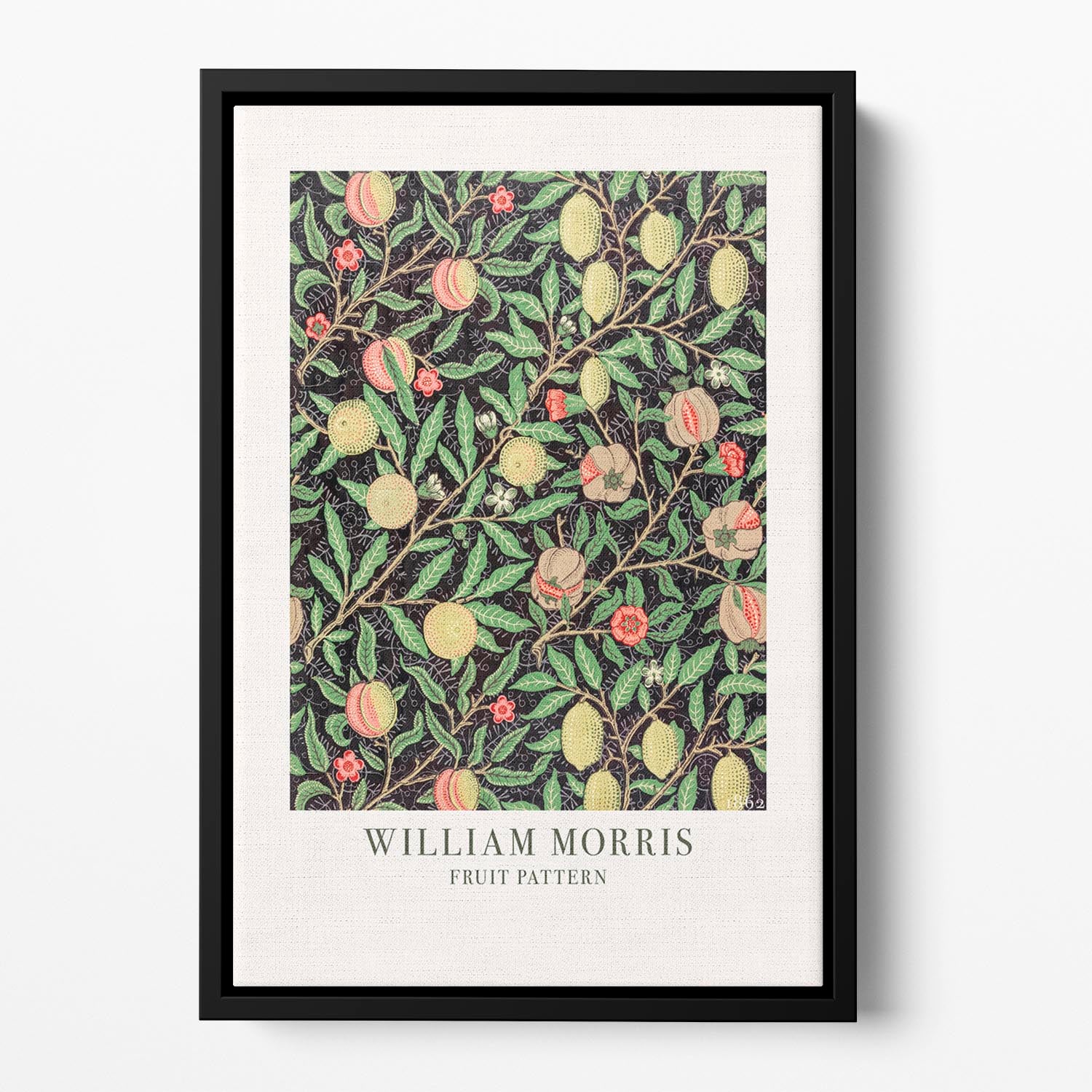 William Morris Fruit Pattern Floating Framed Canvas - Canvas Art Rocks - 2