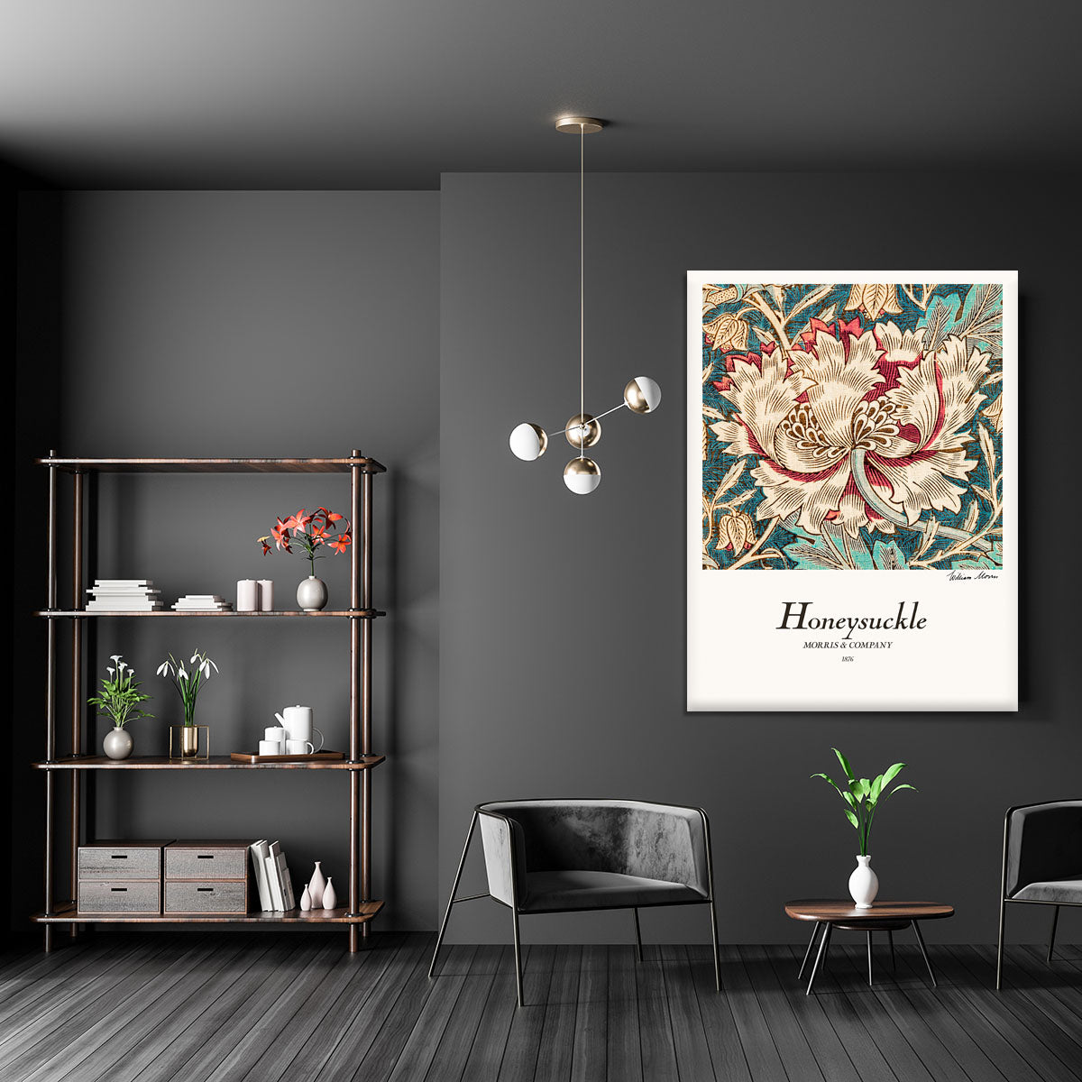 William Morris Honeysuckle Canvas Print or Poster - Canvas Art Rocks - 5