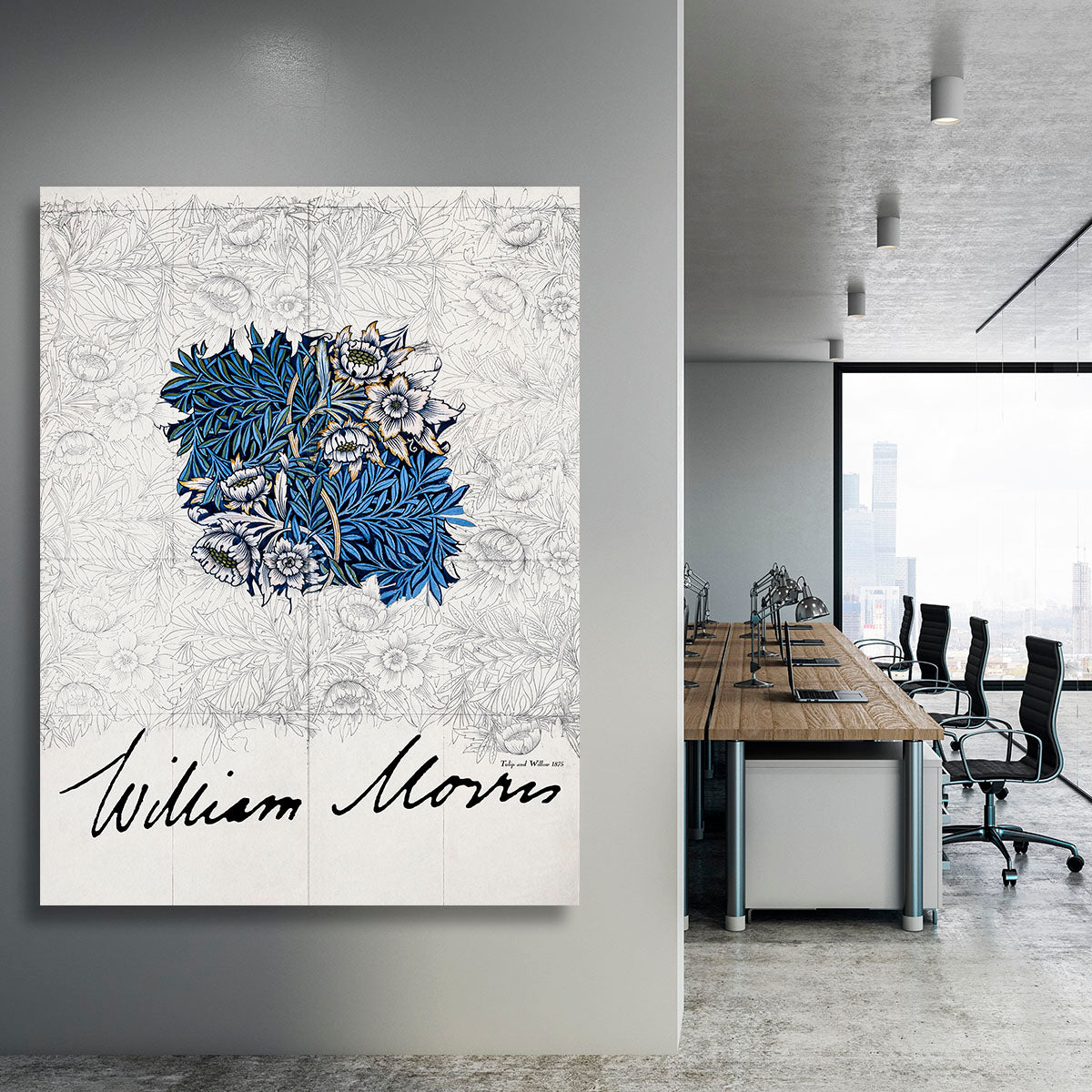 William Morris Tulip and Willow Canvas Print or Poster - Canvas Art Rocks - 3