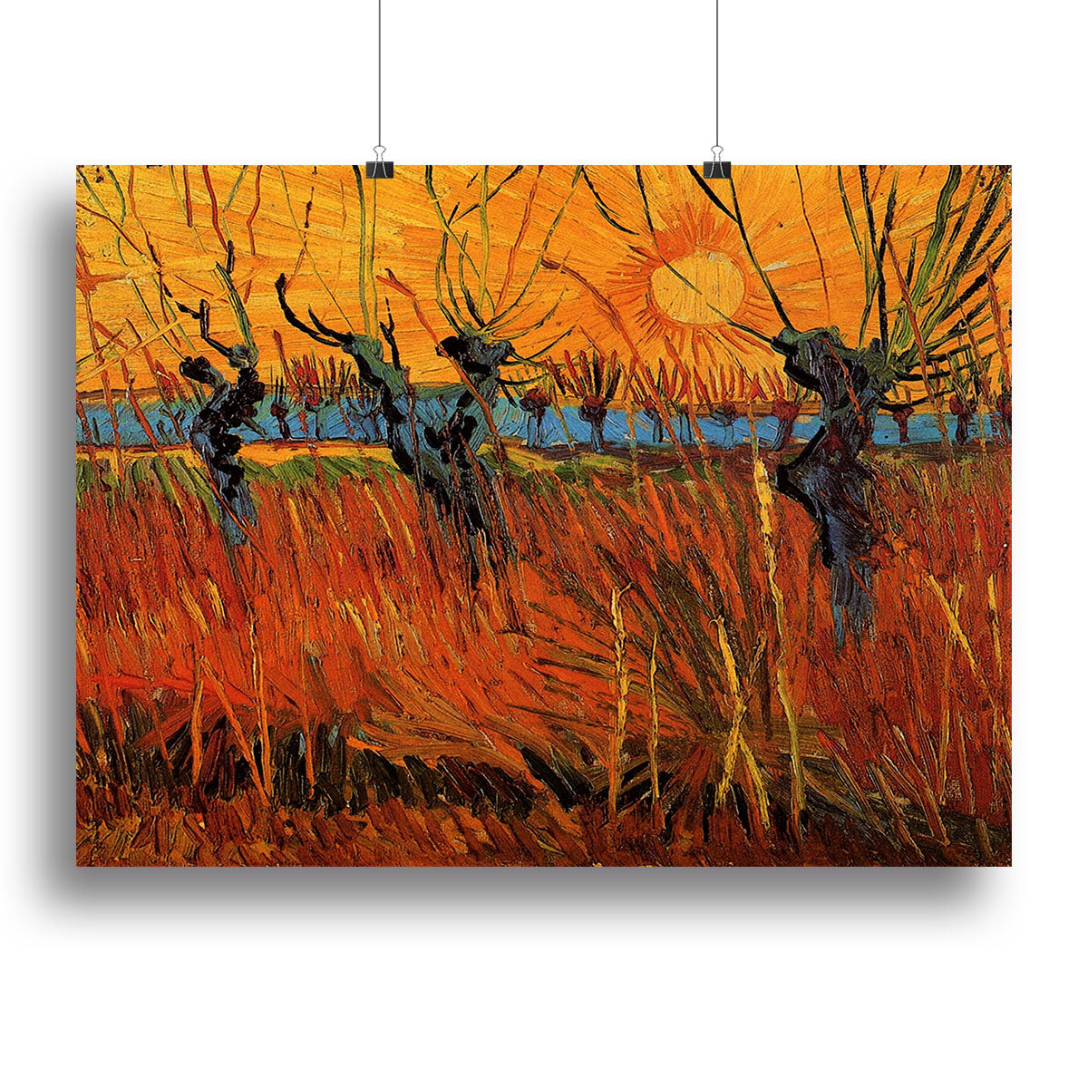 Willows at Sunset by Van Gogh Poster - Unframed