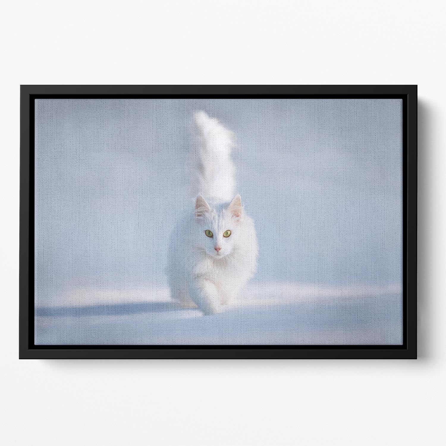 Yellow Eyes Floating Framed Canvas - 1x - 2