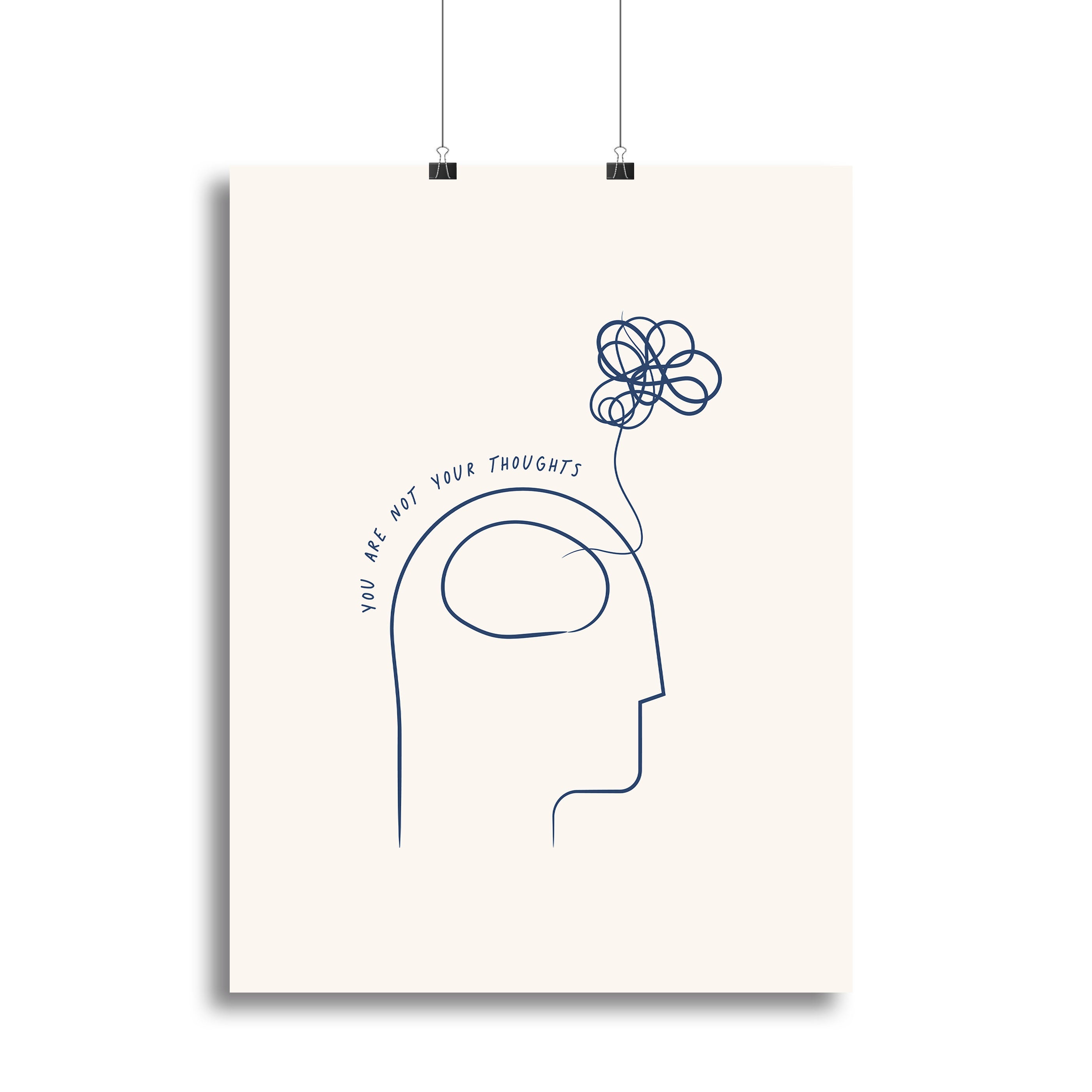 You Are Not Your Thoughts Canvas Print or Poster - Canvas Art Rocks - 2