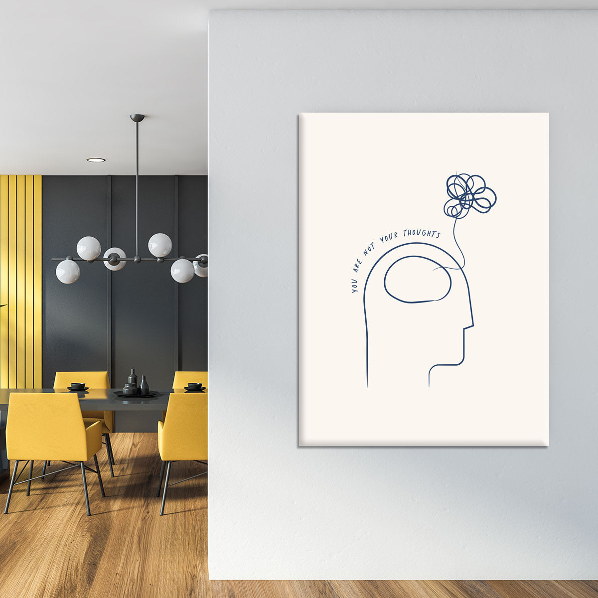You Are Not Your Thoughts Canvas Print or Poster - Canvas Art Rocks - 4