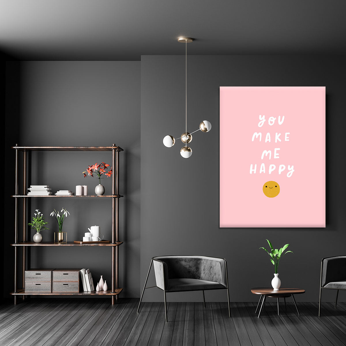 You Make Me Happy Canvas Print or Poster - Canvas Art Rocks - 5
