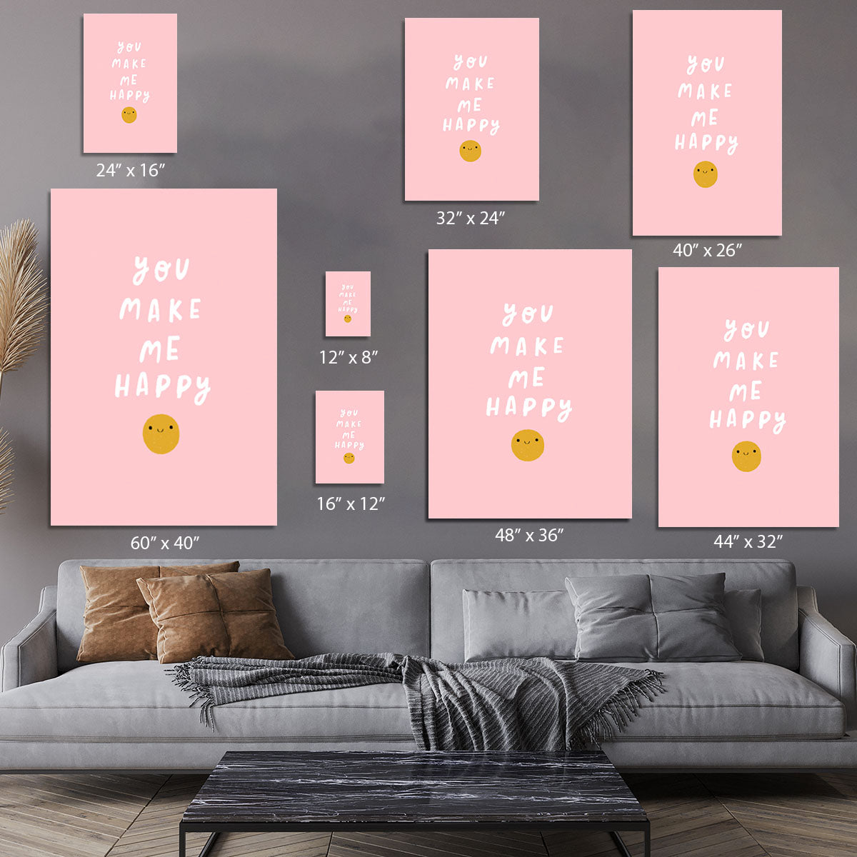 You Make Me Happy Canvas Print or Poster - Canvas Art Rocks - 7