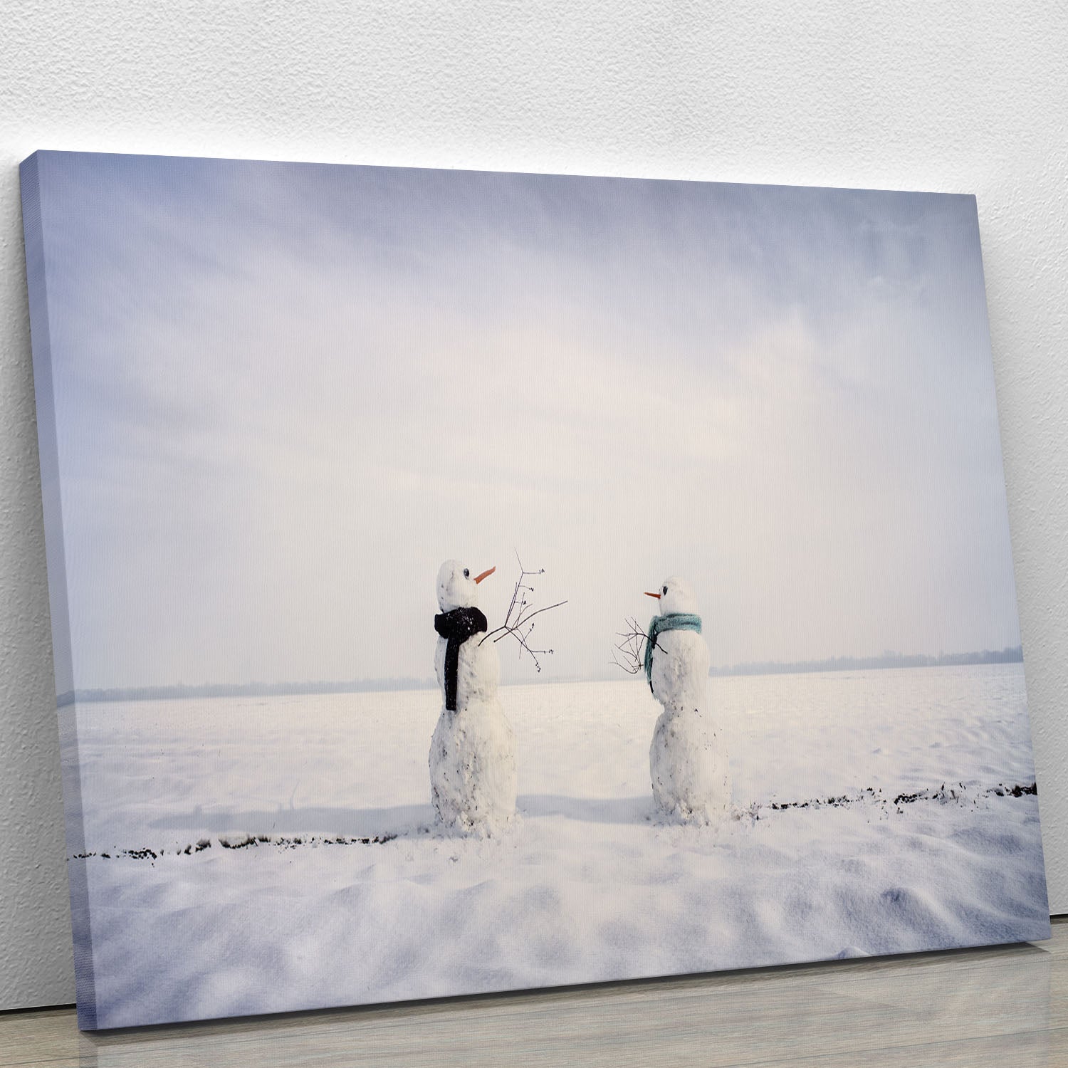 You and I Snowmen Canvas Print or Poster - 1x - 1