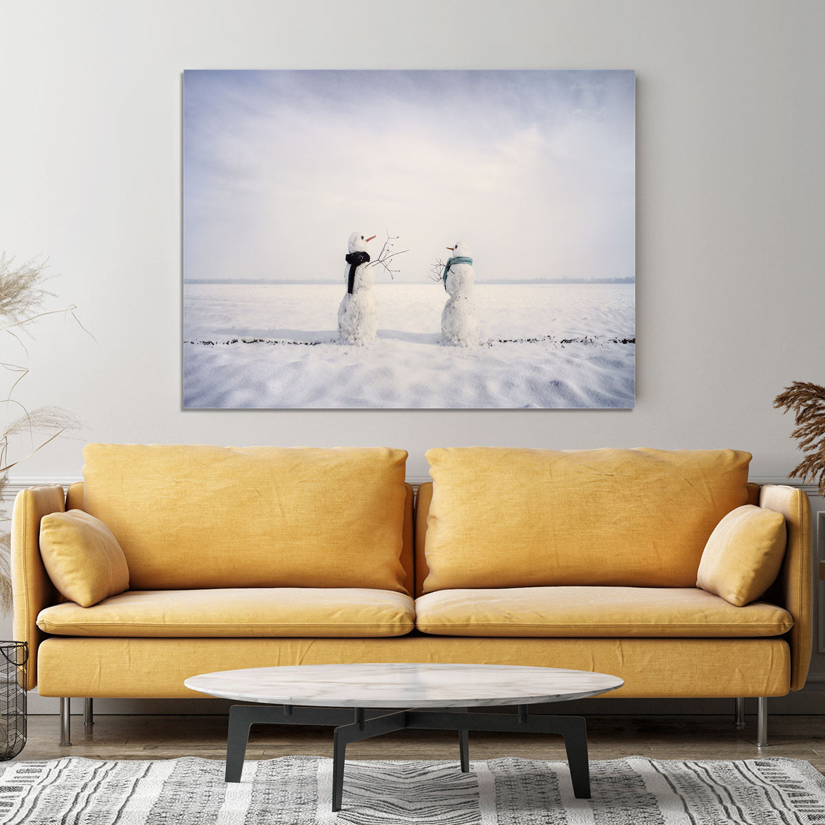 You and I Snowmen Canvas Print or Poster - 1x - 4