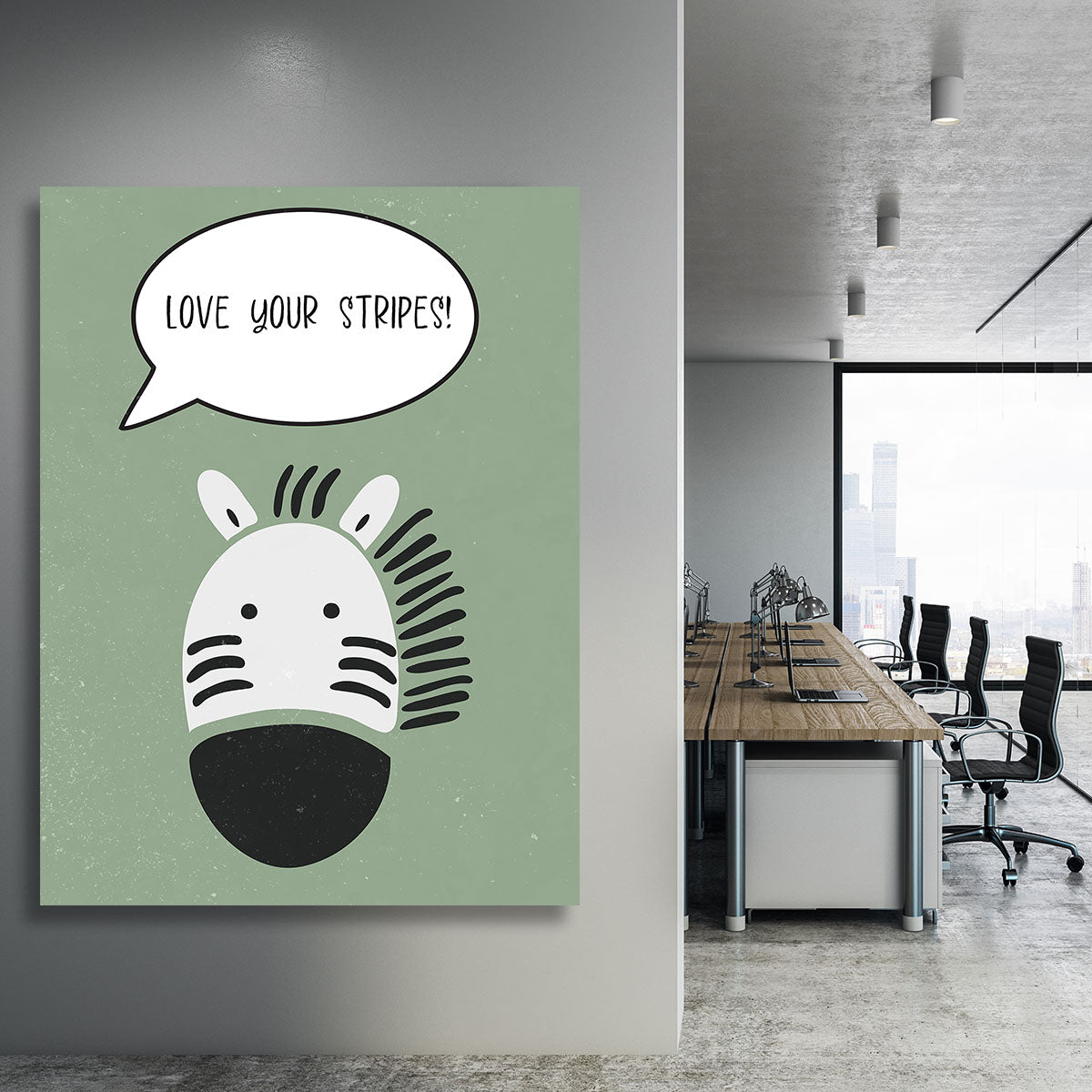 Zebra nursery print Canvas Print or Poster - 1x - 3