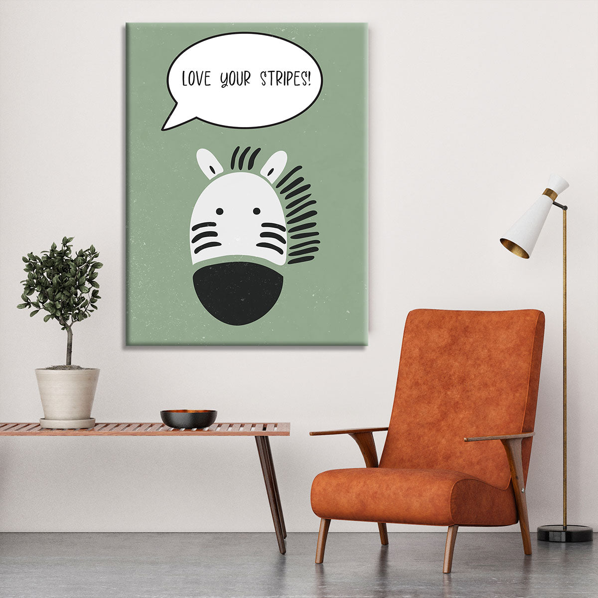 Zebra nursery print Canvas Print or Poster - 1x - 6