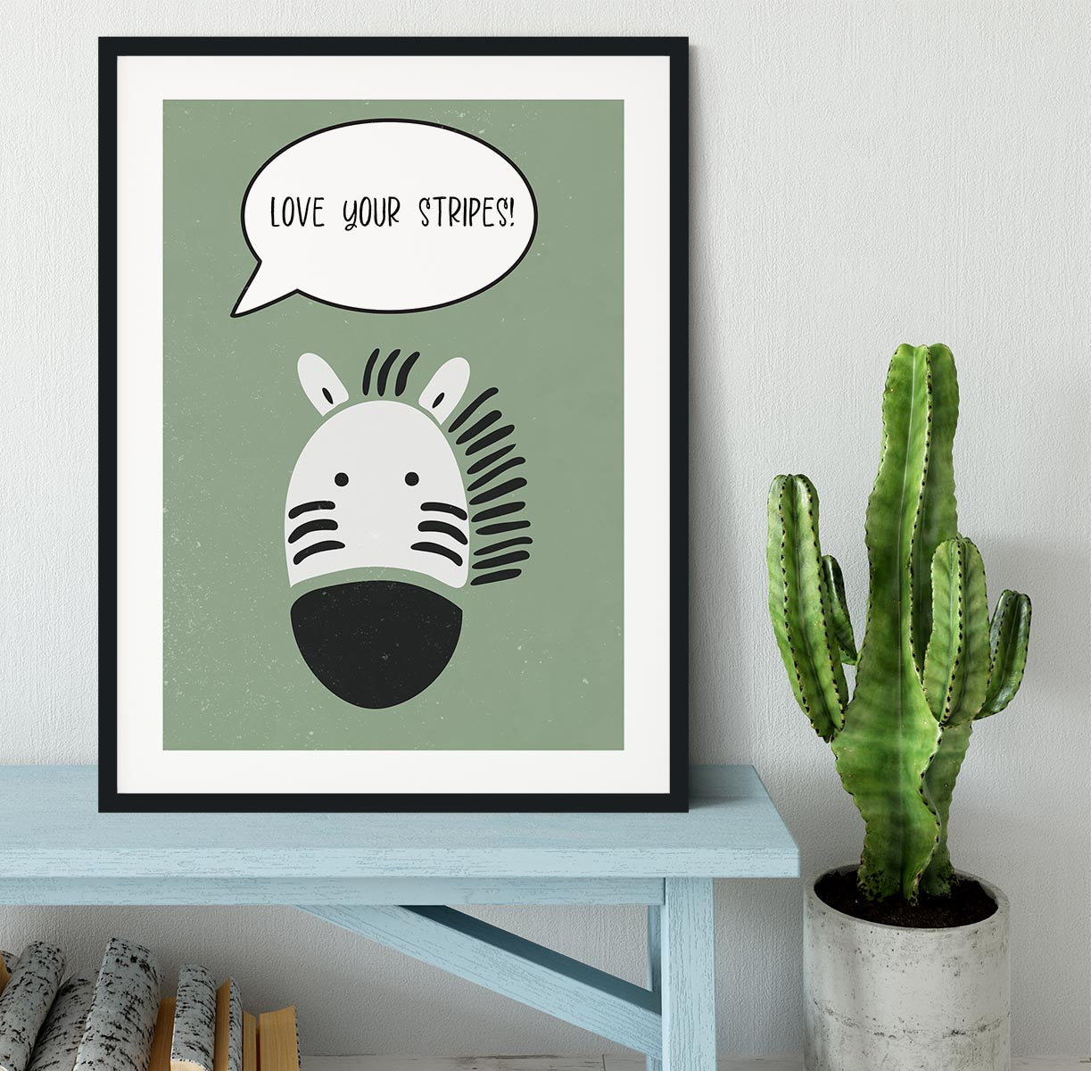 Zebra nursery print Framed Print - 1x - 1