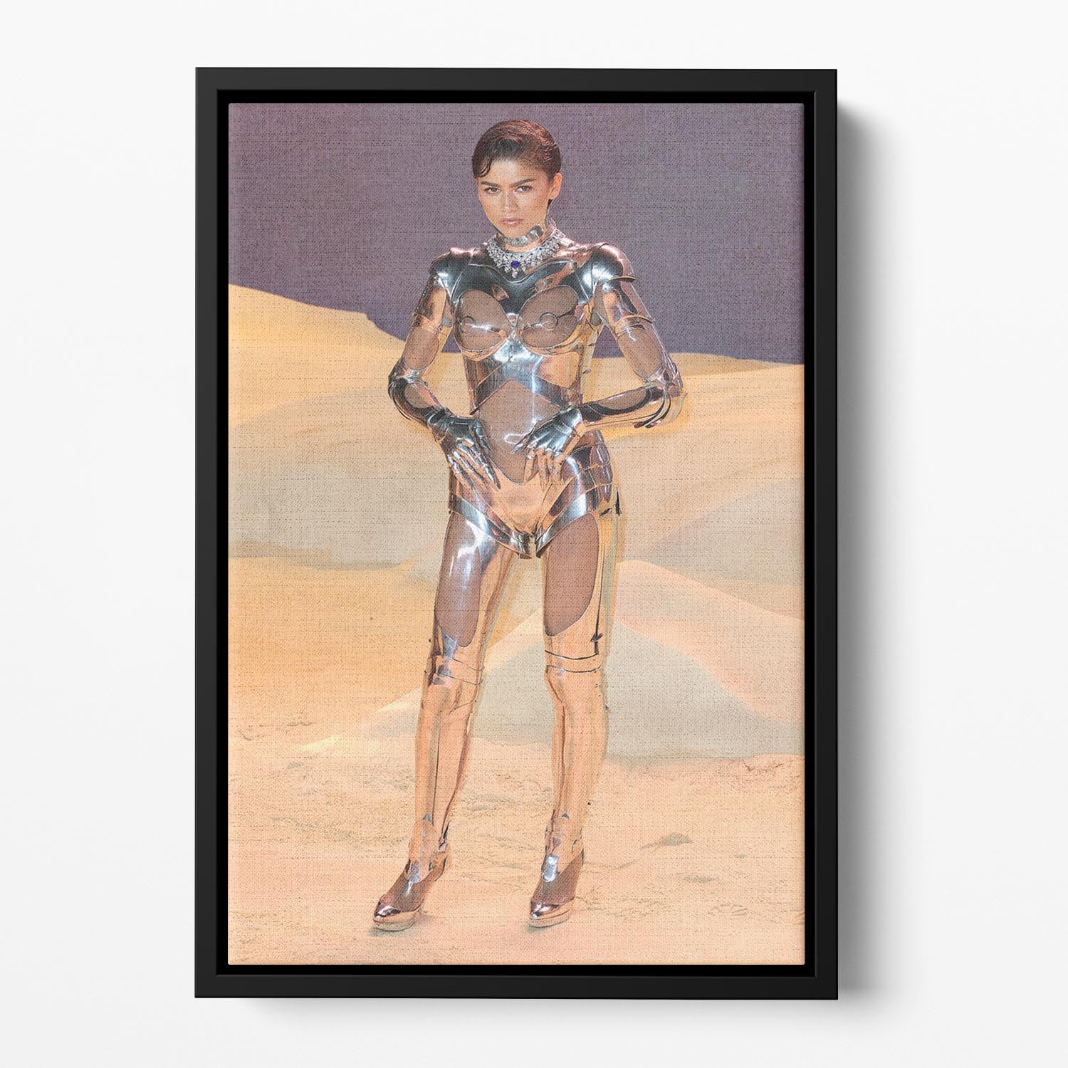 Zendaya at the premiere of Dune part two Floating Framed Canvas - Canvas Art Rocks - 2