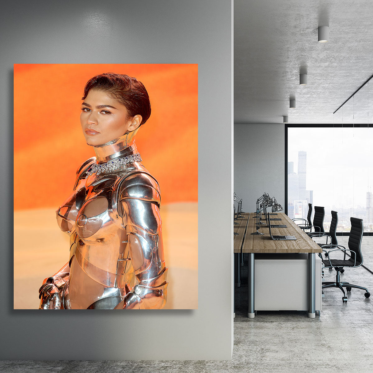 Zendaya at the premiere of Dune part two close up Canvas Print or Poster - Canvas Art Rocks - 3