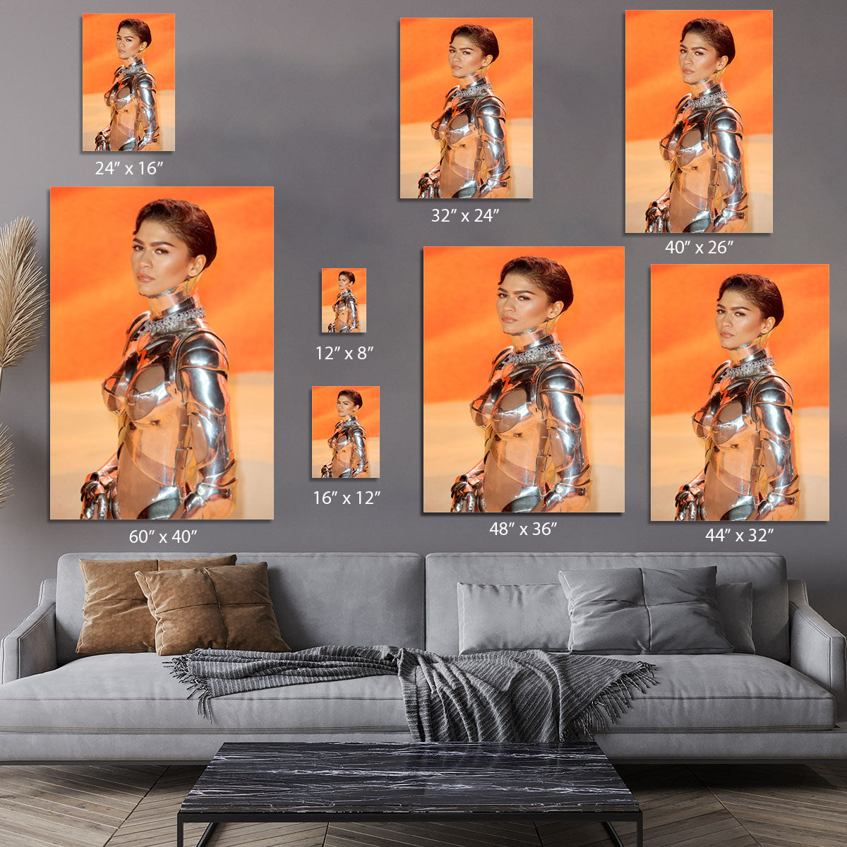 Zendaya at the premiere of Dune part two close up Canvas Print or Poster - Canvas Art Rocks - 7