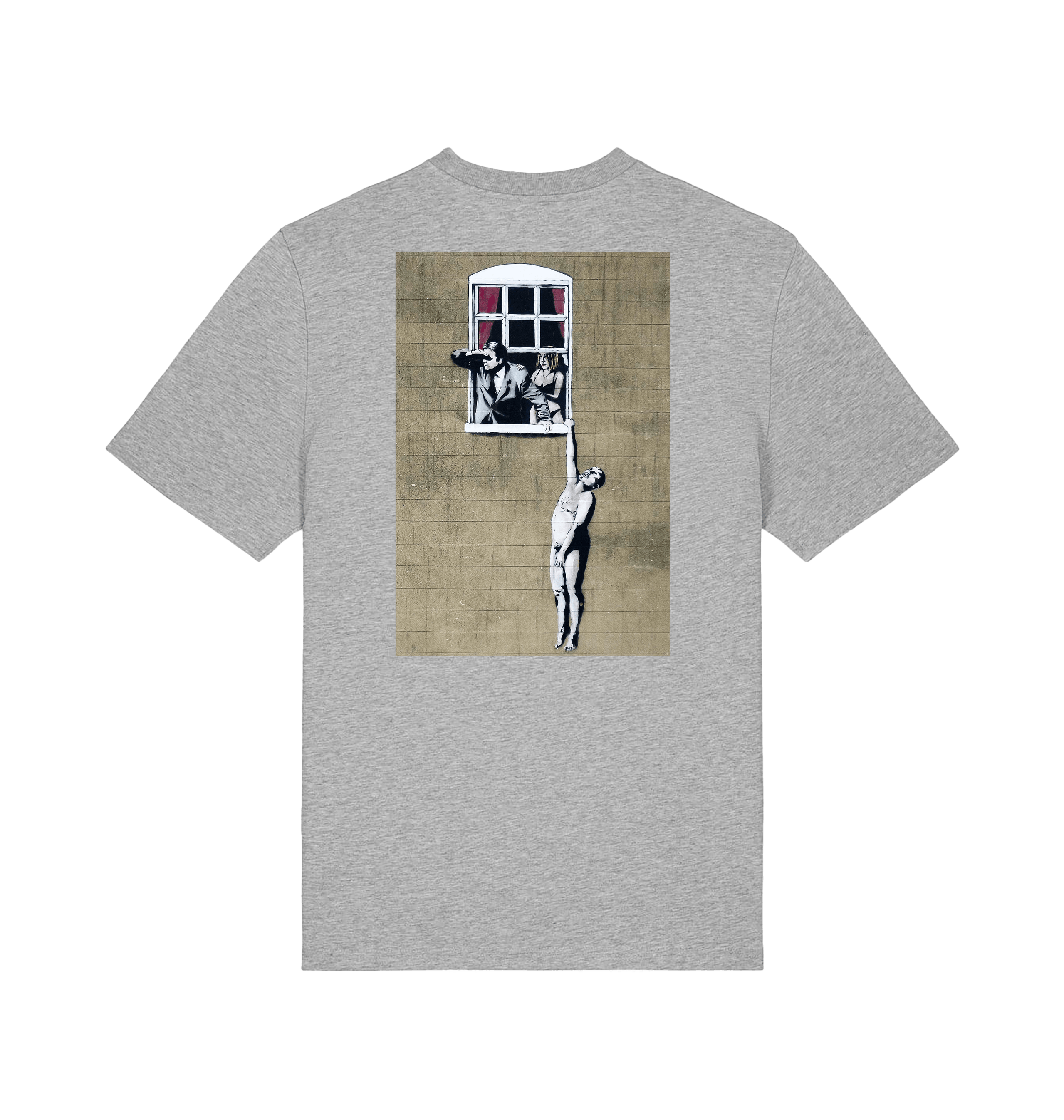 Heather Grey Printed T-shirt Back