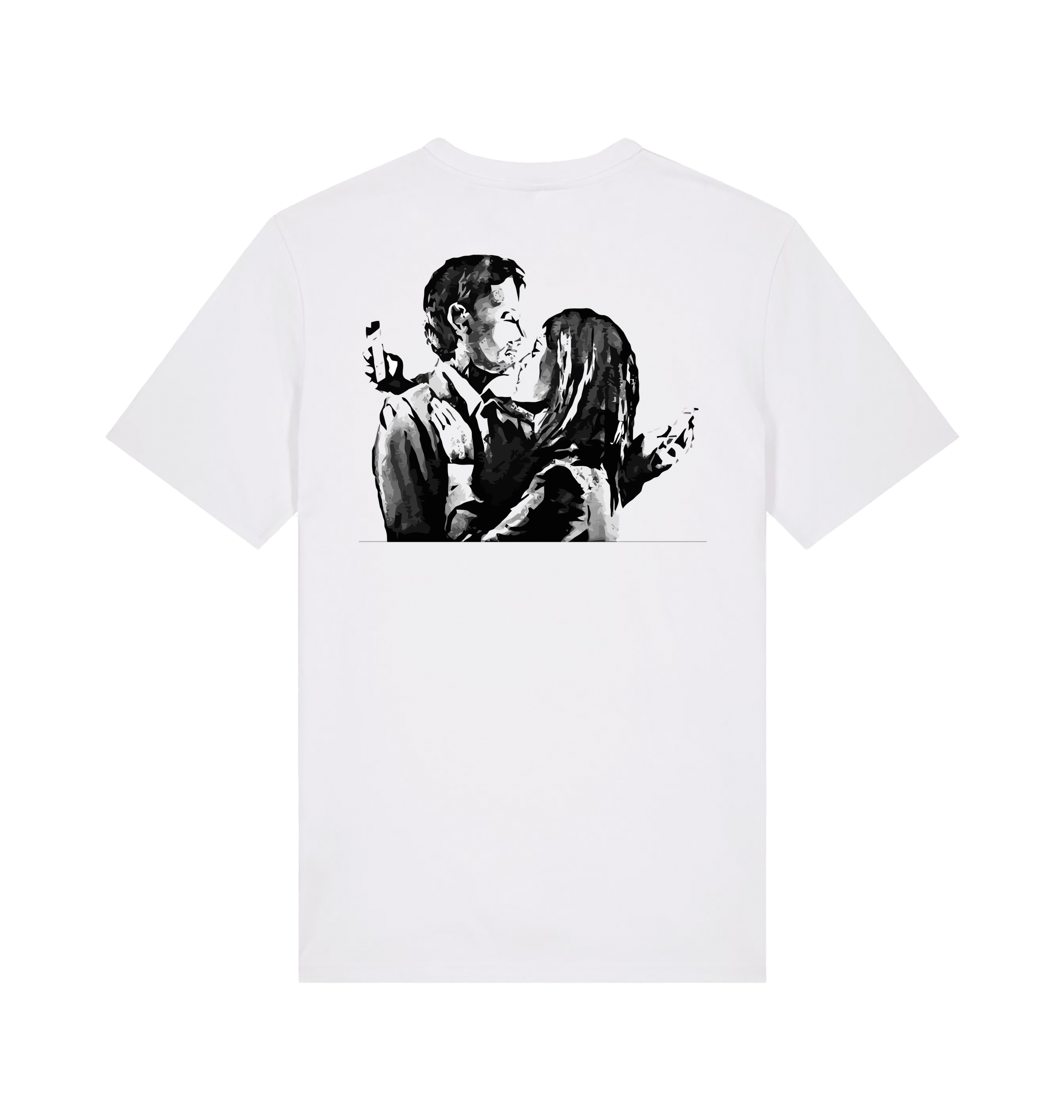 White Printed T-shirt Back