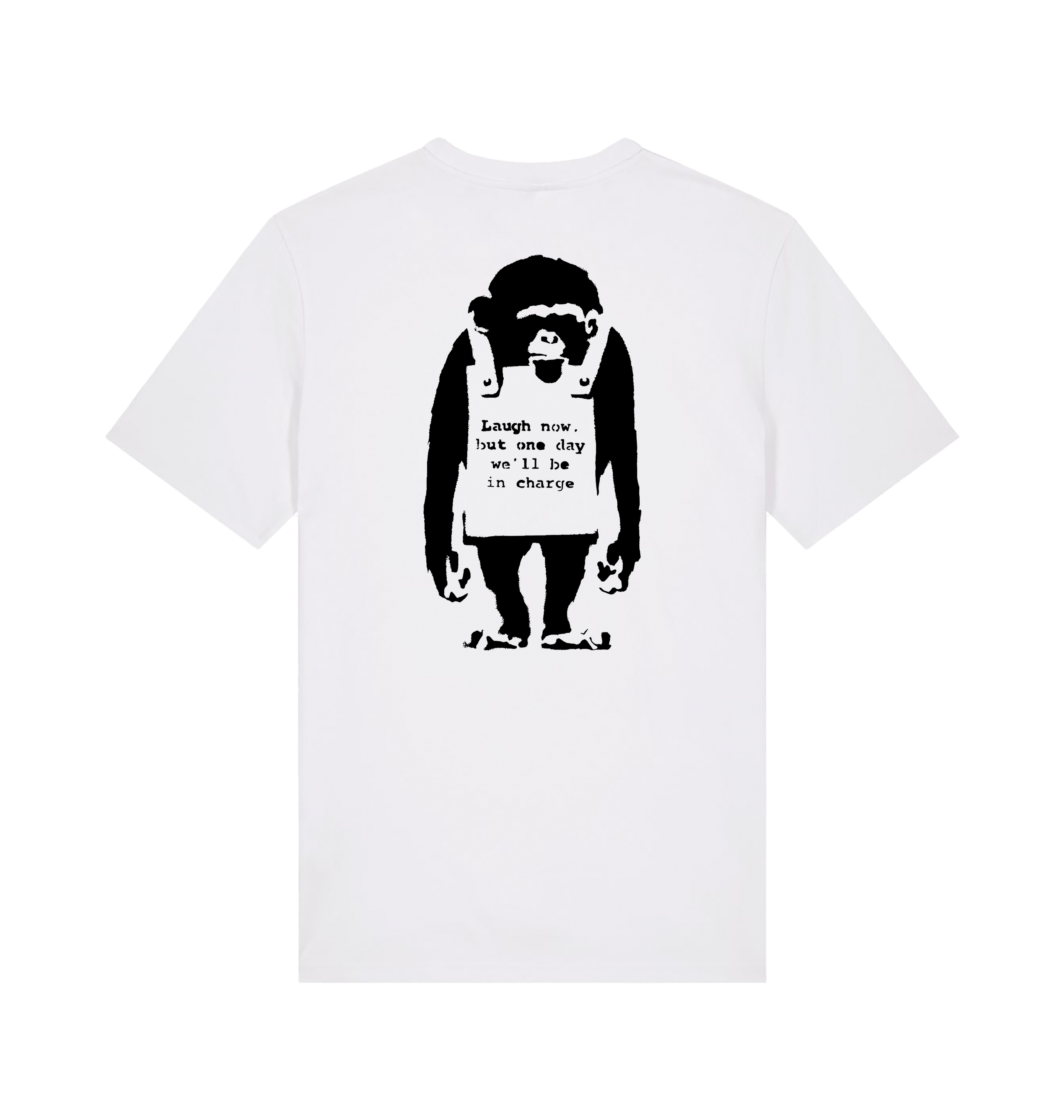 White Printed T-shirt Back