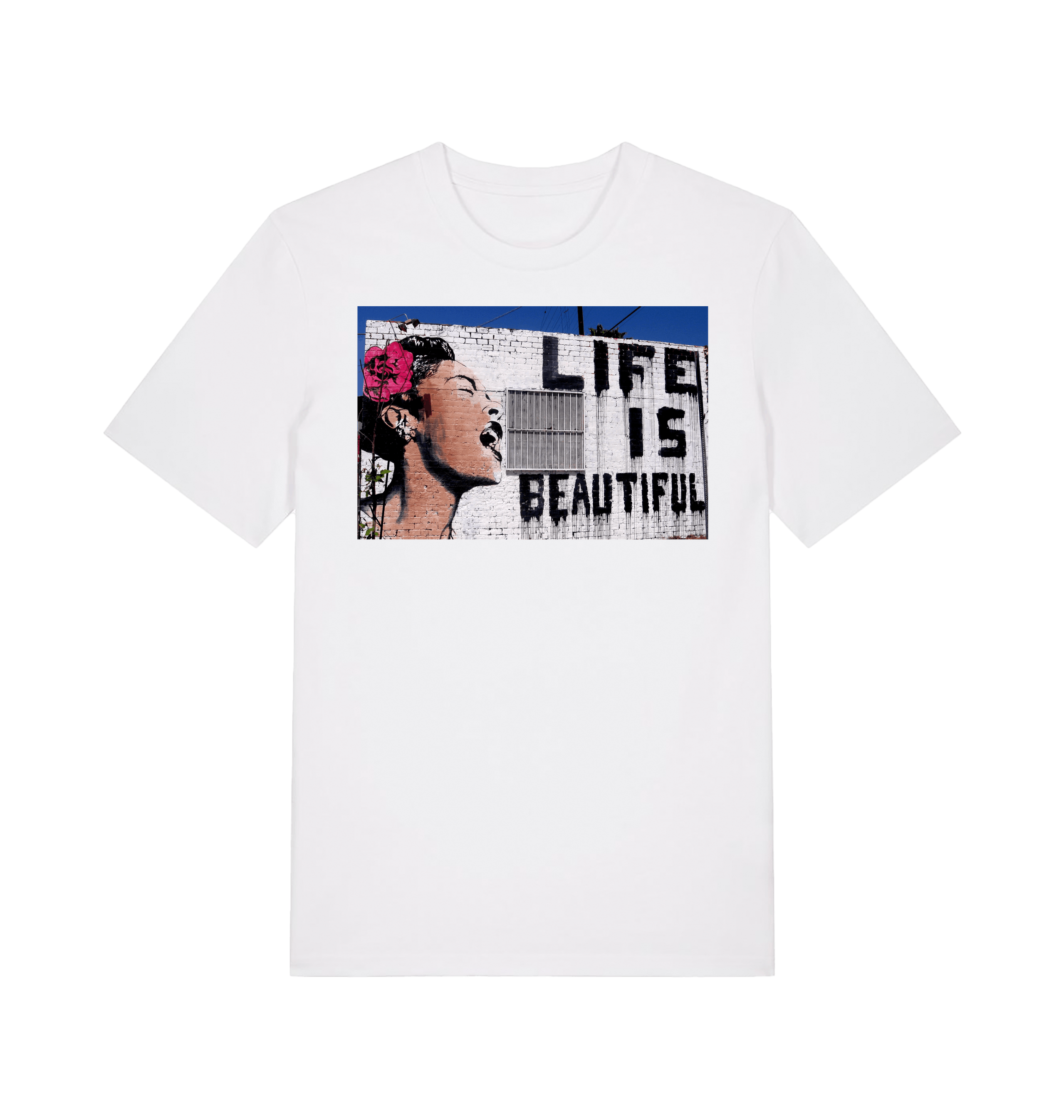 White Printed T-shirt Front