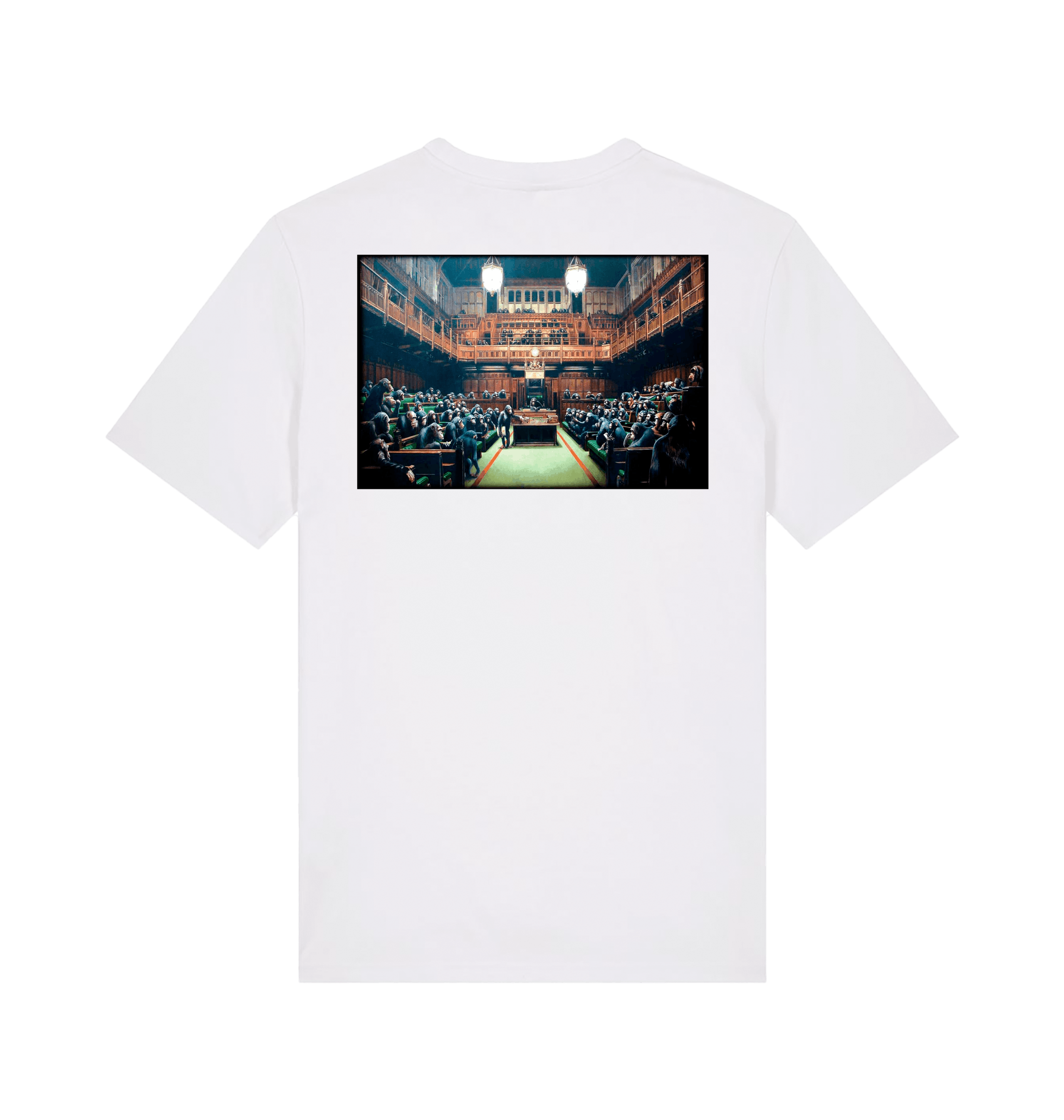 White Printed T-shirt Back