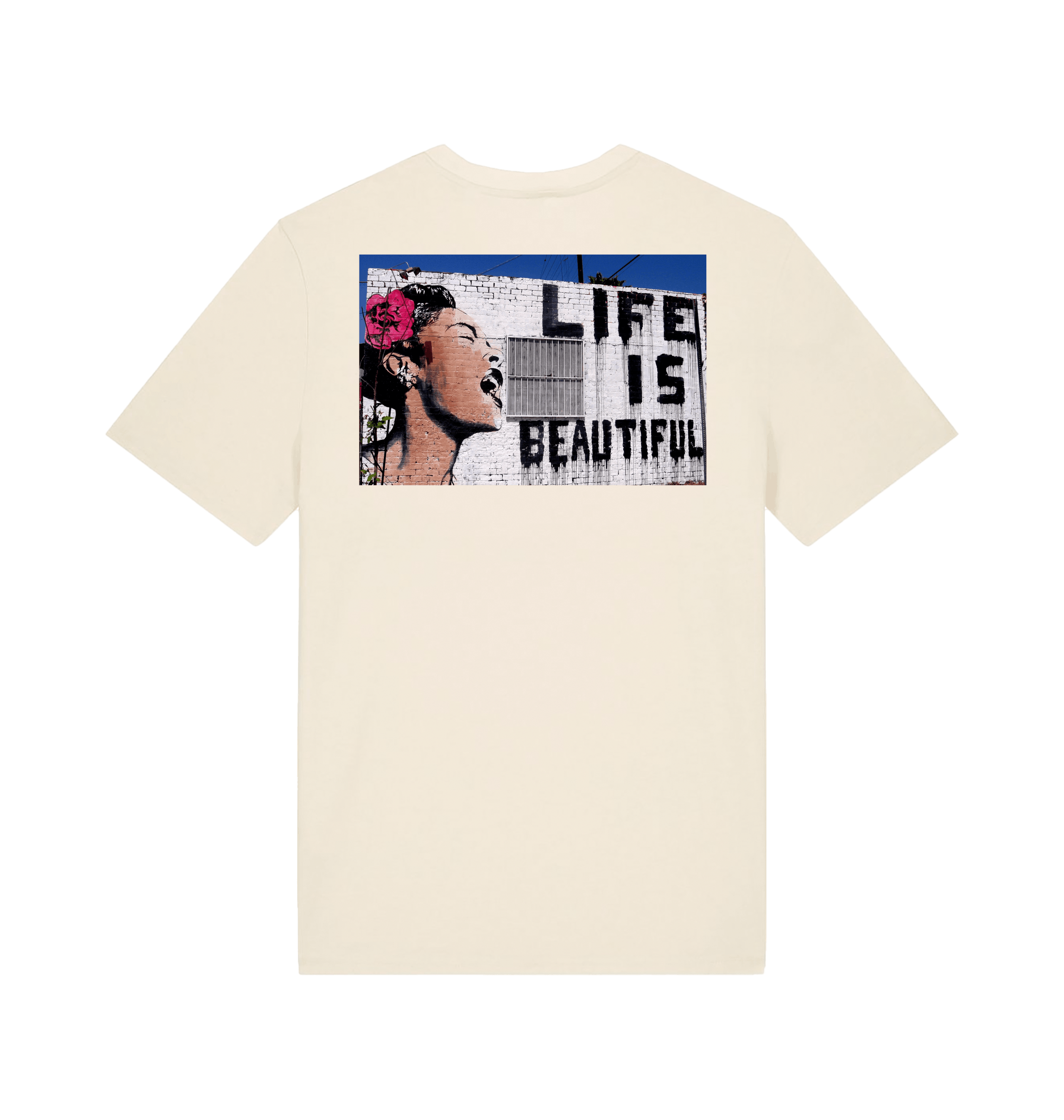 Natural Raw Printed T-shirt Back