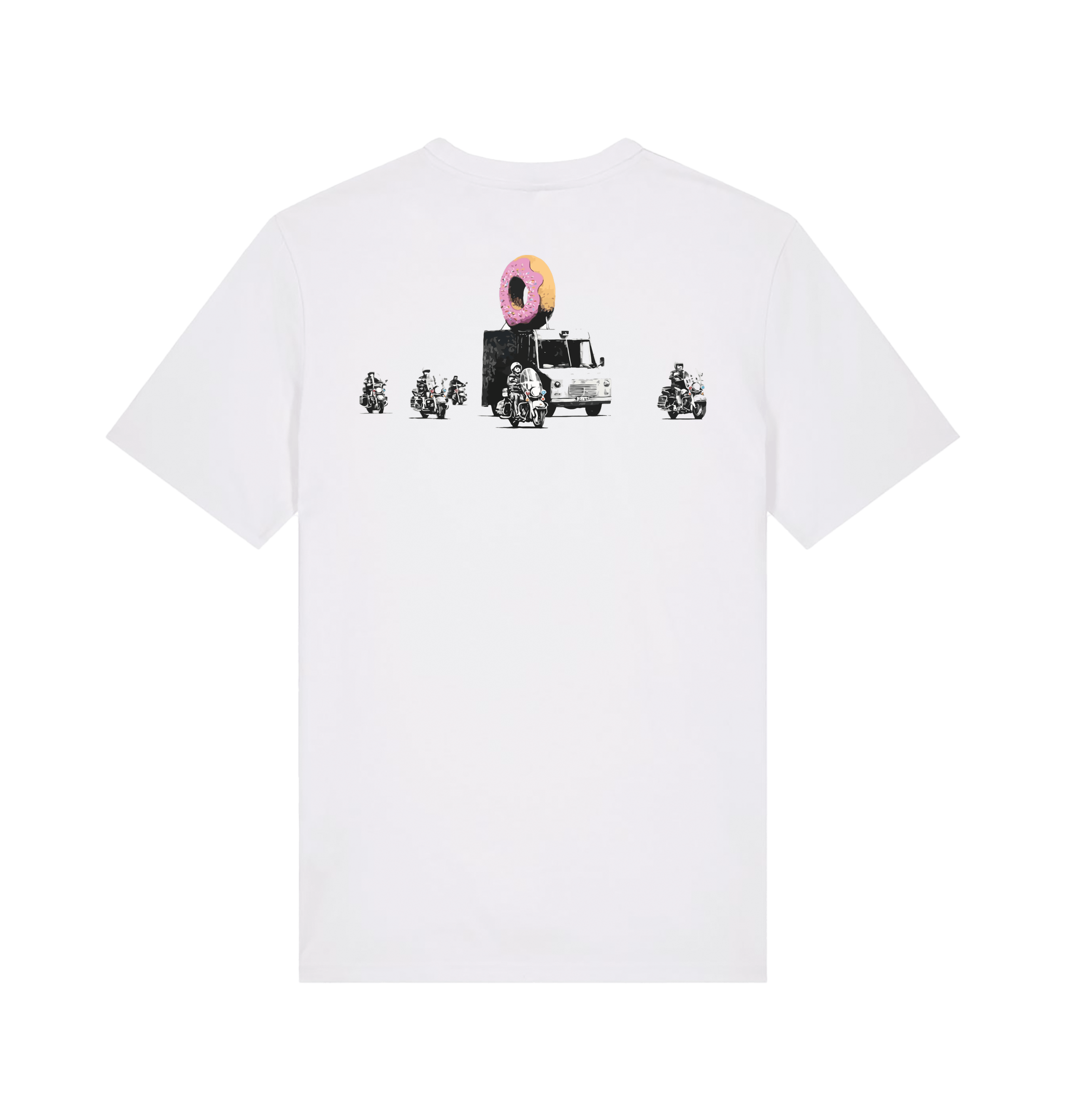 White Printed T-shirt Back