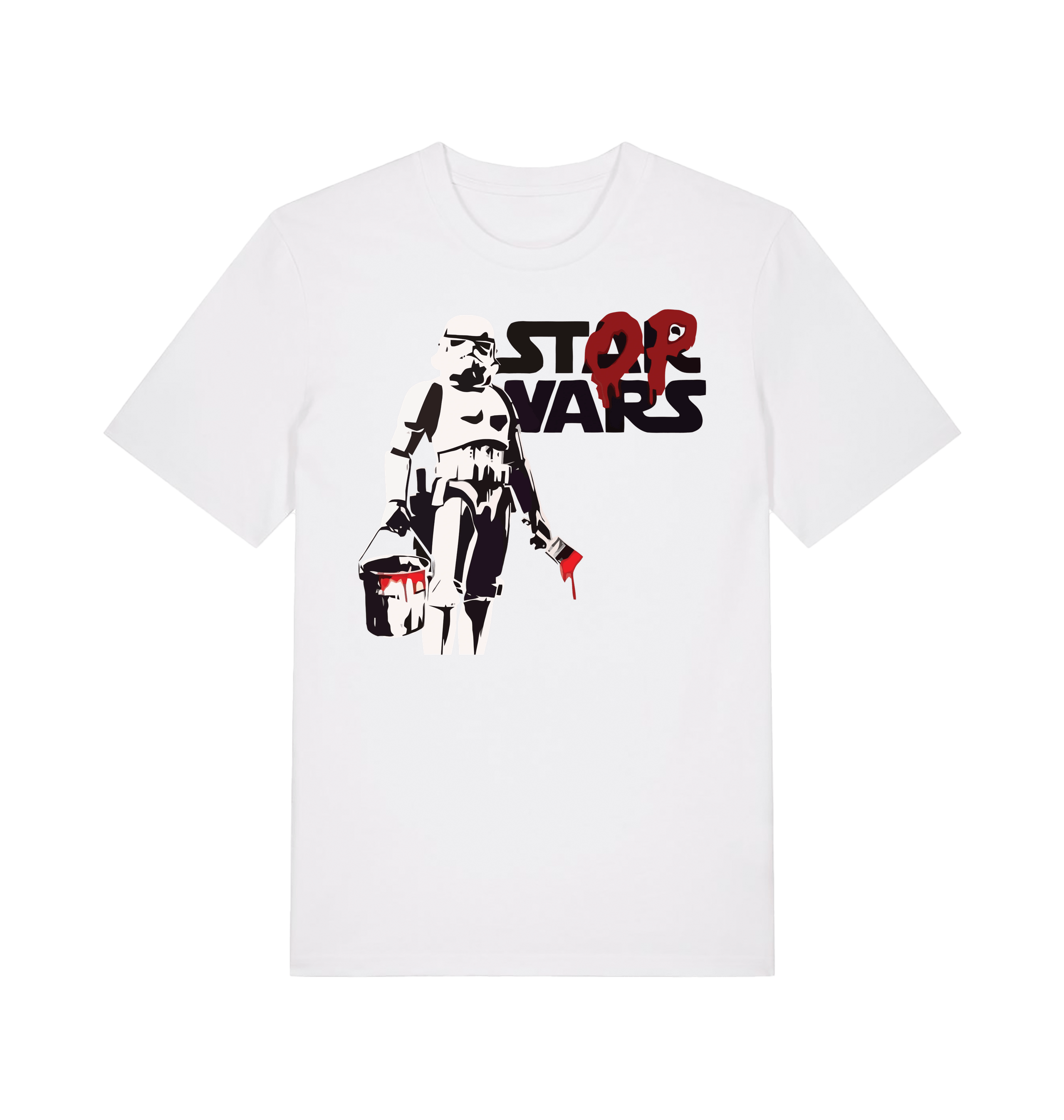 White Printed T-shirt Front