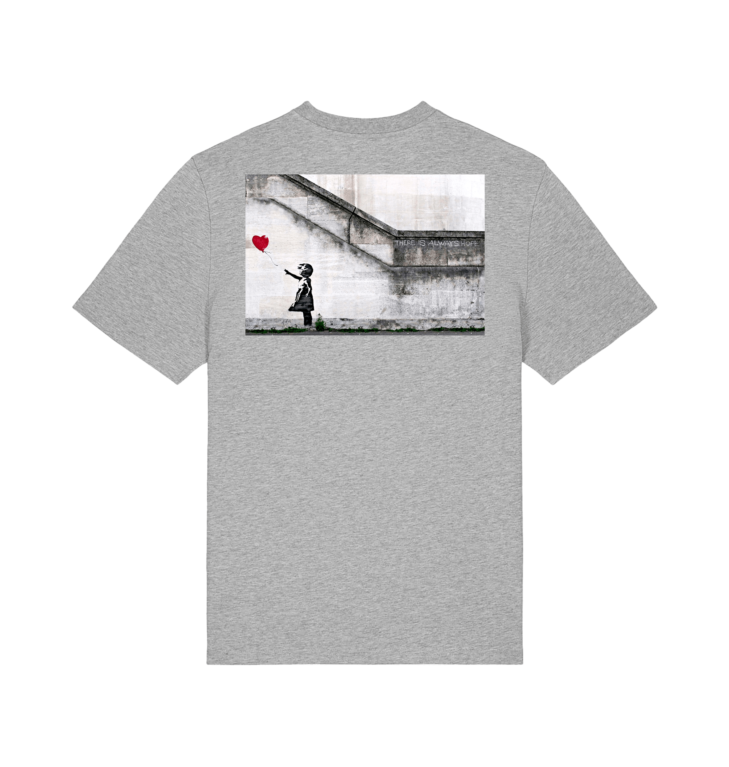 Heather Grey Printed T-shirt Back