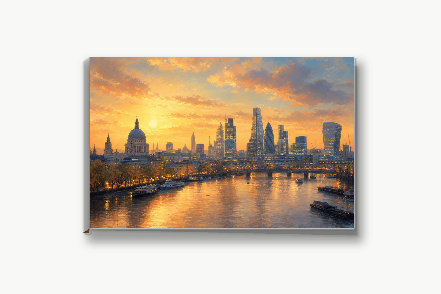 Golden Hour London Skyline Canvas Print