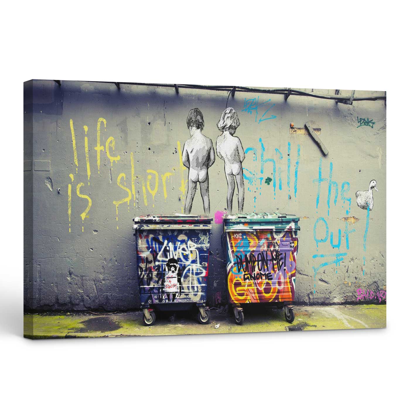 Banksy Life Is Short Canvas Print or Poster