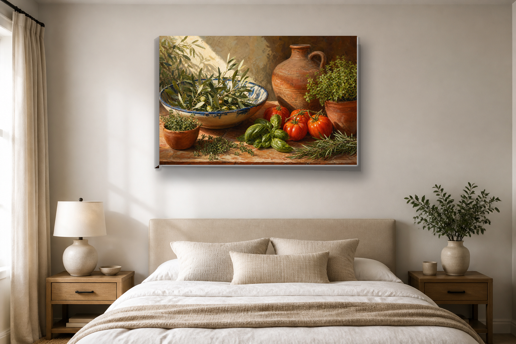 Mediterranean Kitchen Still Life Canvas Print