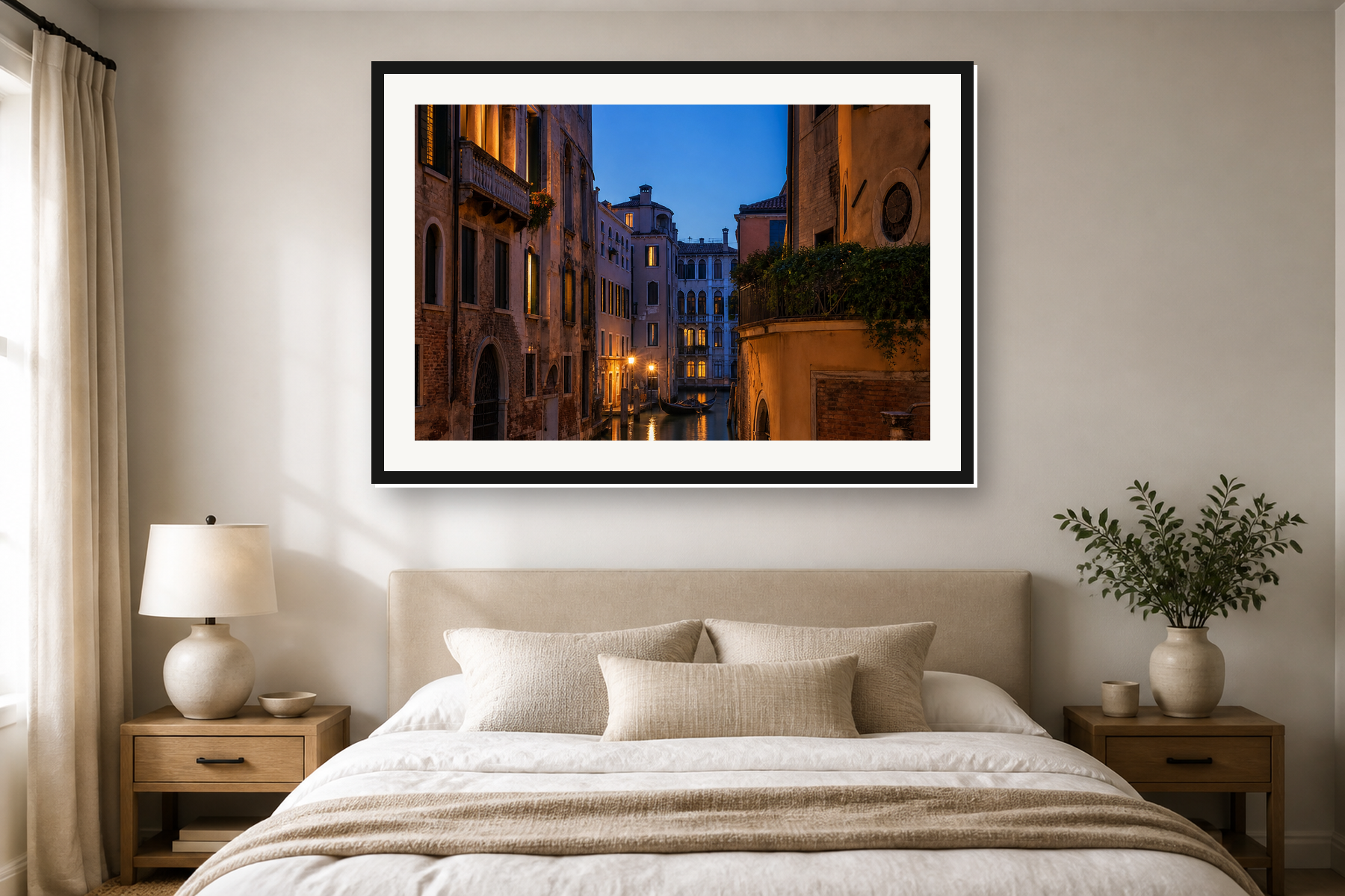 Venice Canal at Blue Hour Framed Print or Poster
