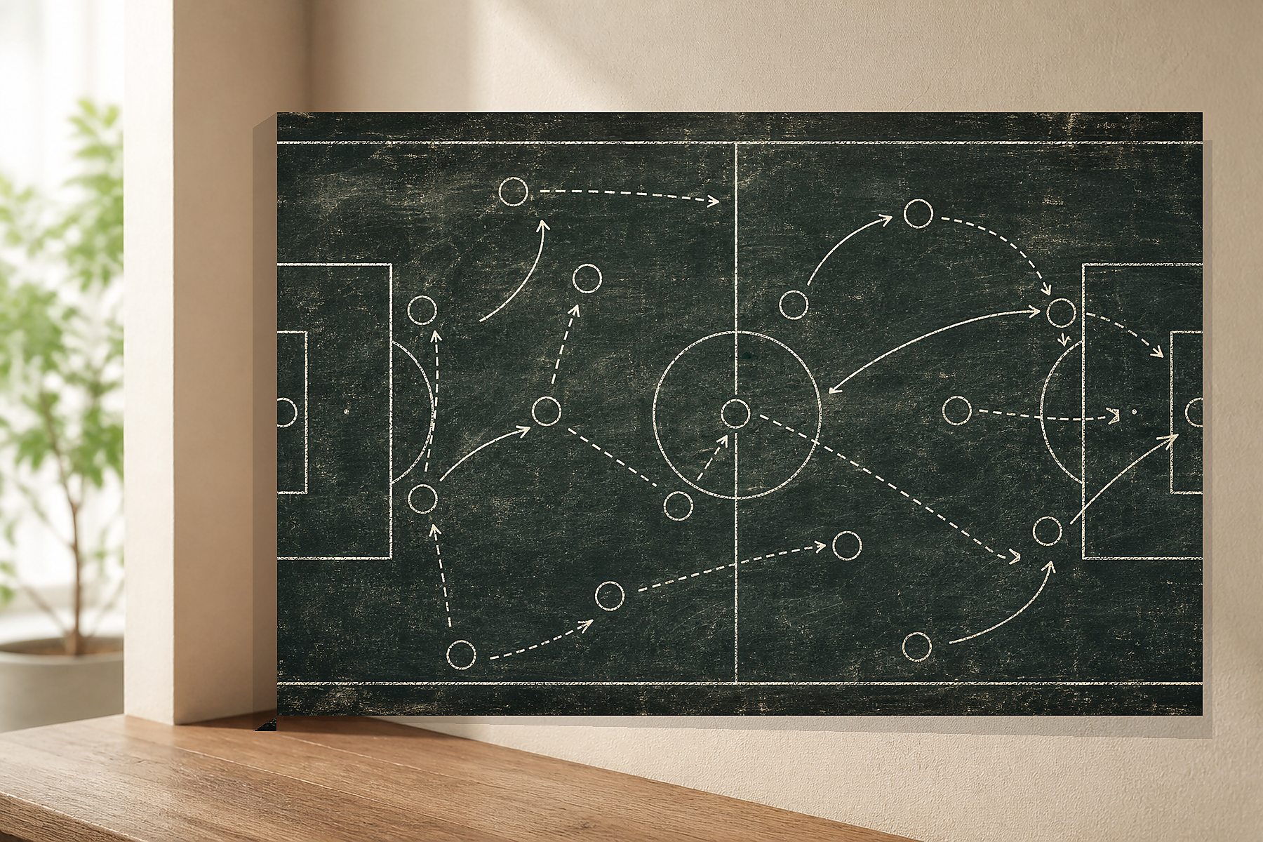 Vintage Football Tactics Board Canvas Print