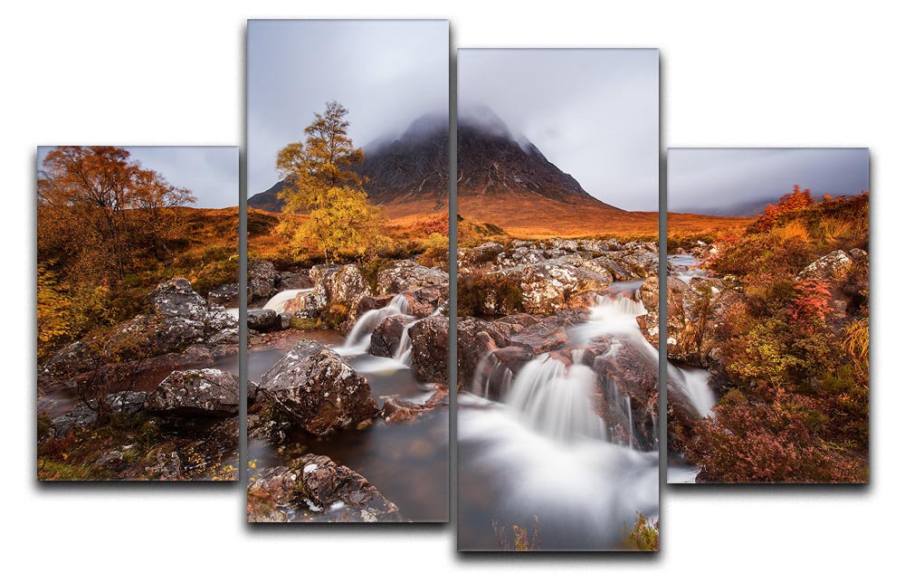 Autumn In The Glencoe 4 Split Panel Canvas - Canvas Art Rocks - 1