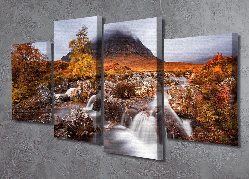 Autumn In The Glencoe 4 Split Panel Canvas - Canvas Art Rocks - 2
