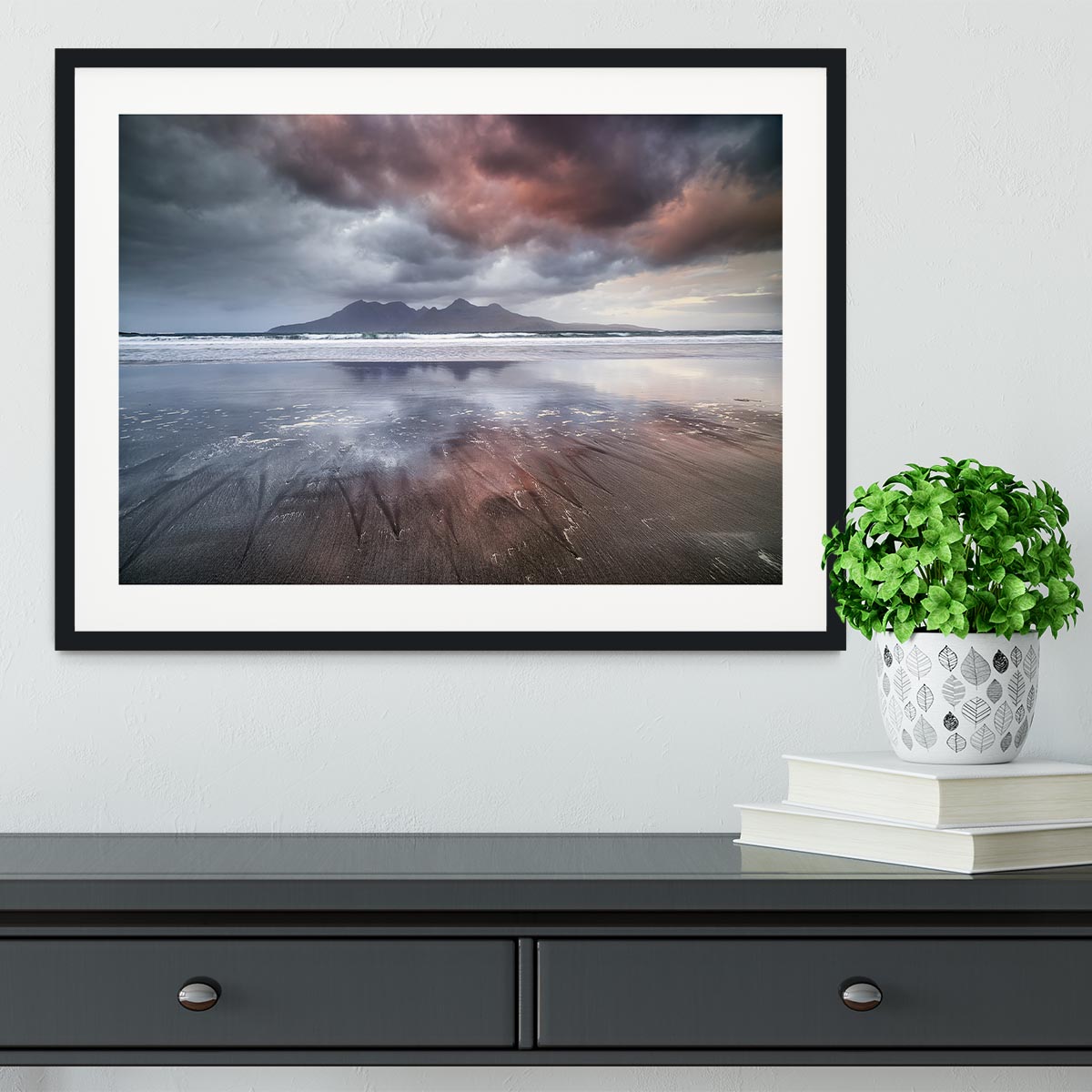 Laig Beach Framed Print - Canvas Art Rocks - 1