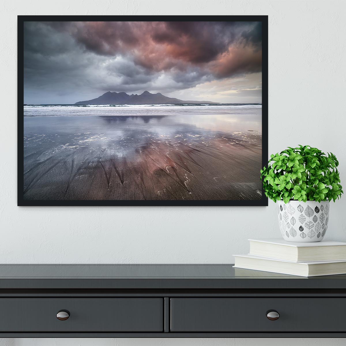 Laig Beach Framed Print - Canvas Art Rocks - 2