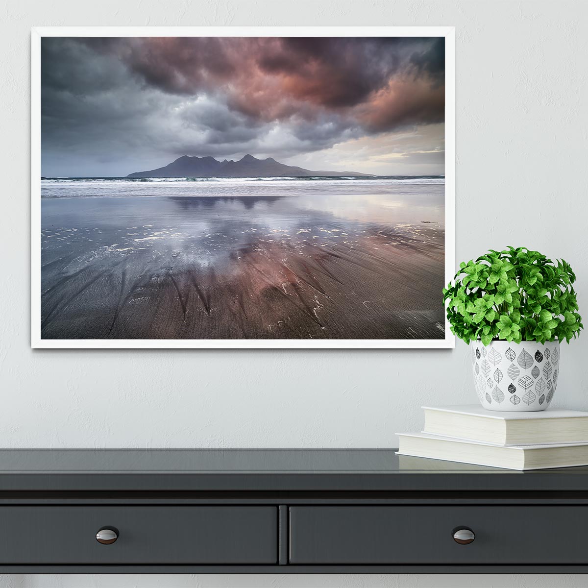 Laig Beach Framed Print - Canvas Art Rocks -6
