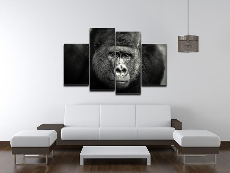 Gorilla 4 Split Panel Canvas - Canvas Art Rocks - 3