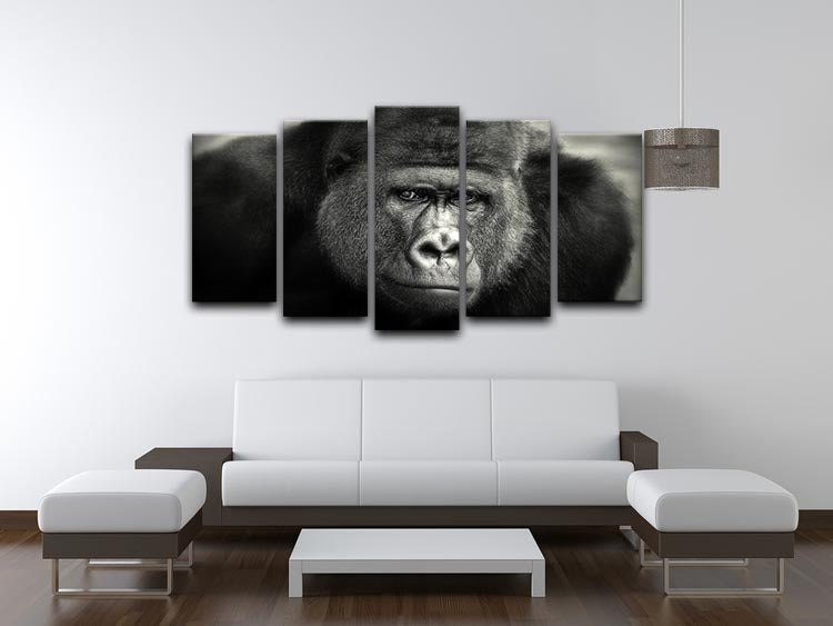 Gorilla 5 Split Panel Canvas - Canvas Art Rocks - 3
