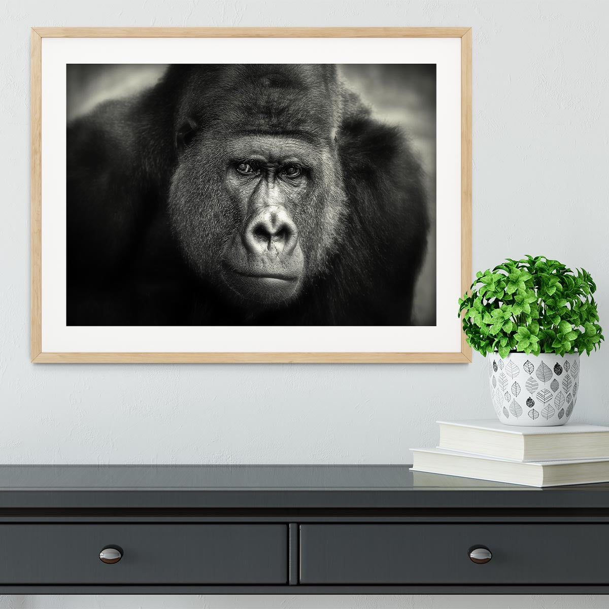 Gorilla Framed Print - Canvas Art Rocks - 3