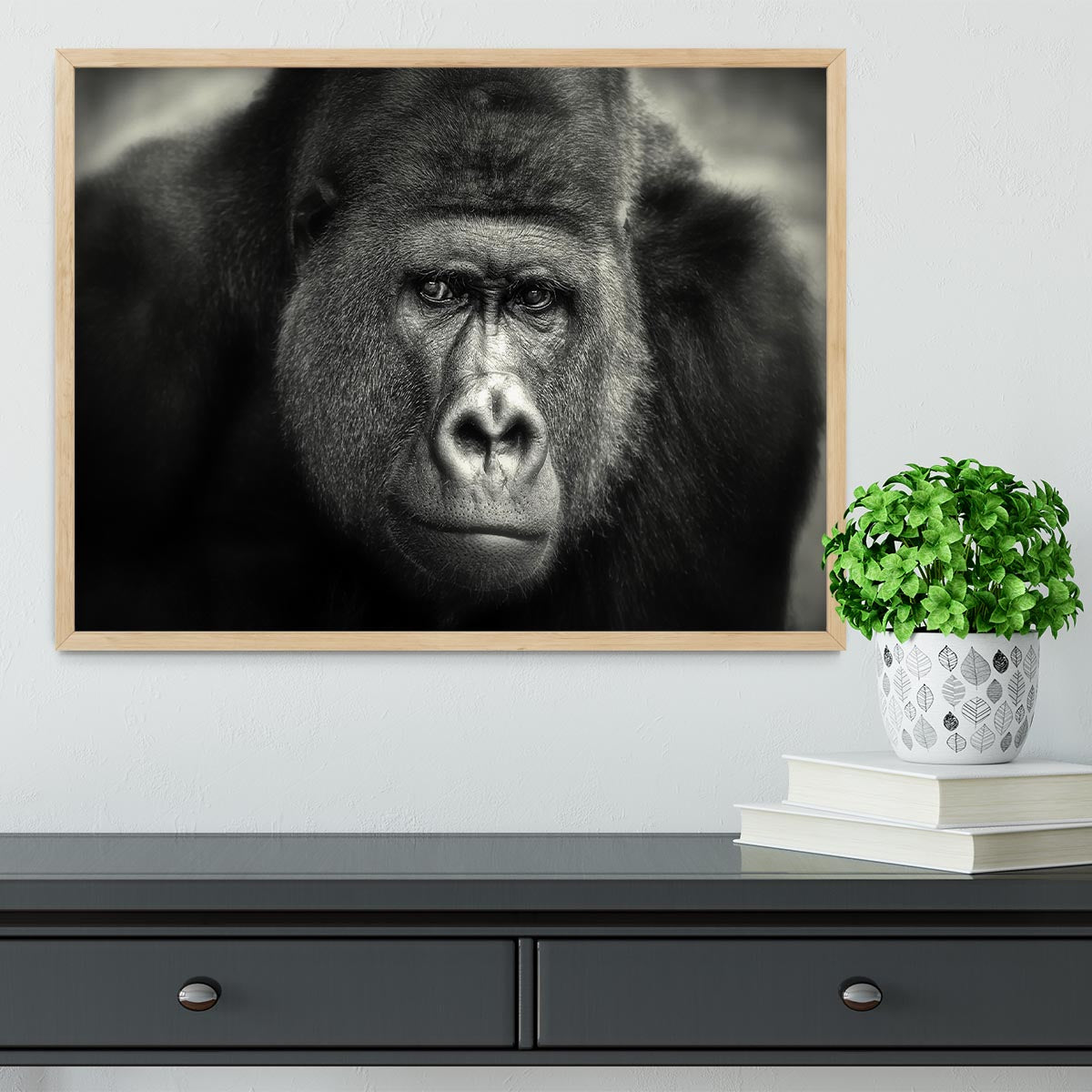 Gorilla Framed Print - Canvas Art Rocks - 4
