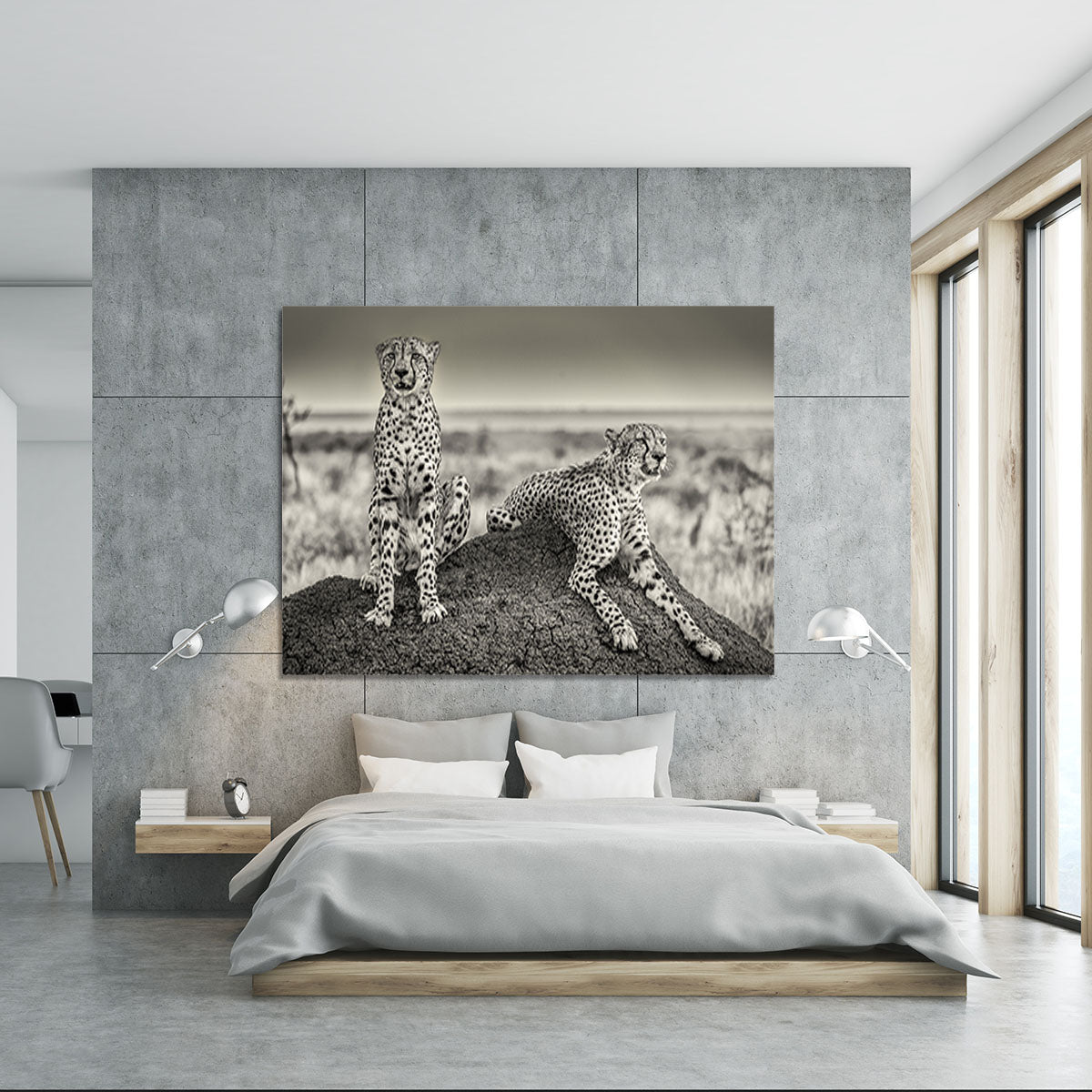 Two Cheetahs watching out Canvas Print or Poster - Canvas Art Rocks - 5
