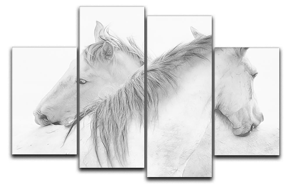 Horses 4 Split Panel Canvas - Canvas Art Rocks - 1