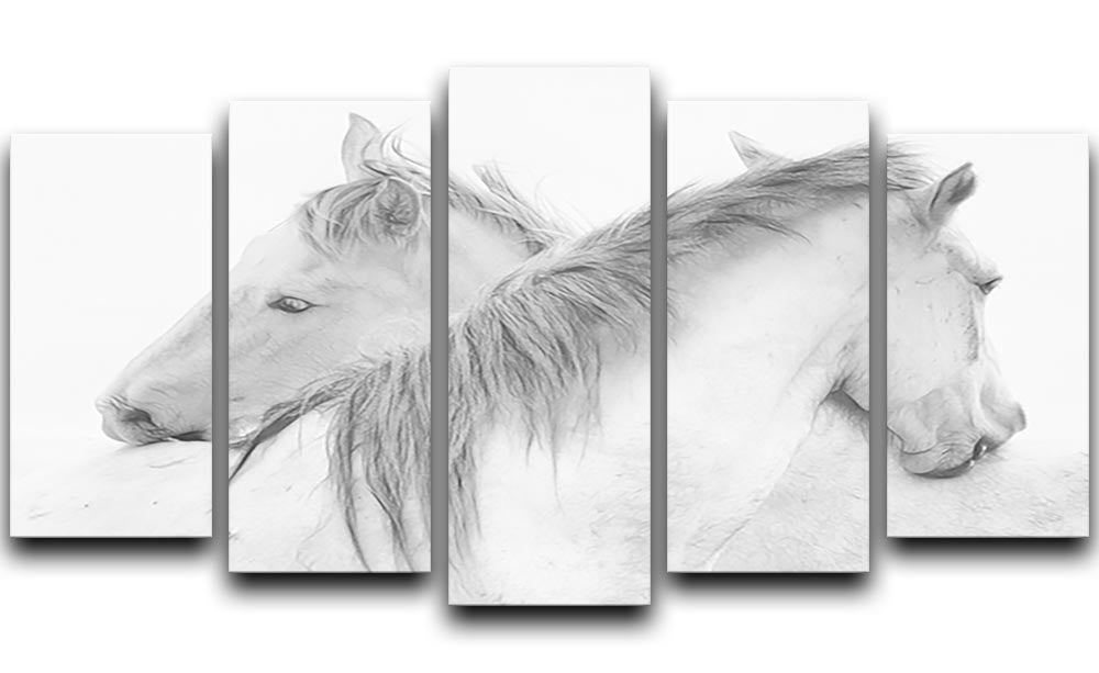 Horses 5 Split Panel Canvas - Canvas Art Rocks - 1