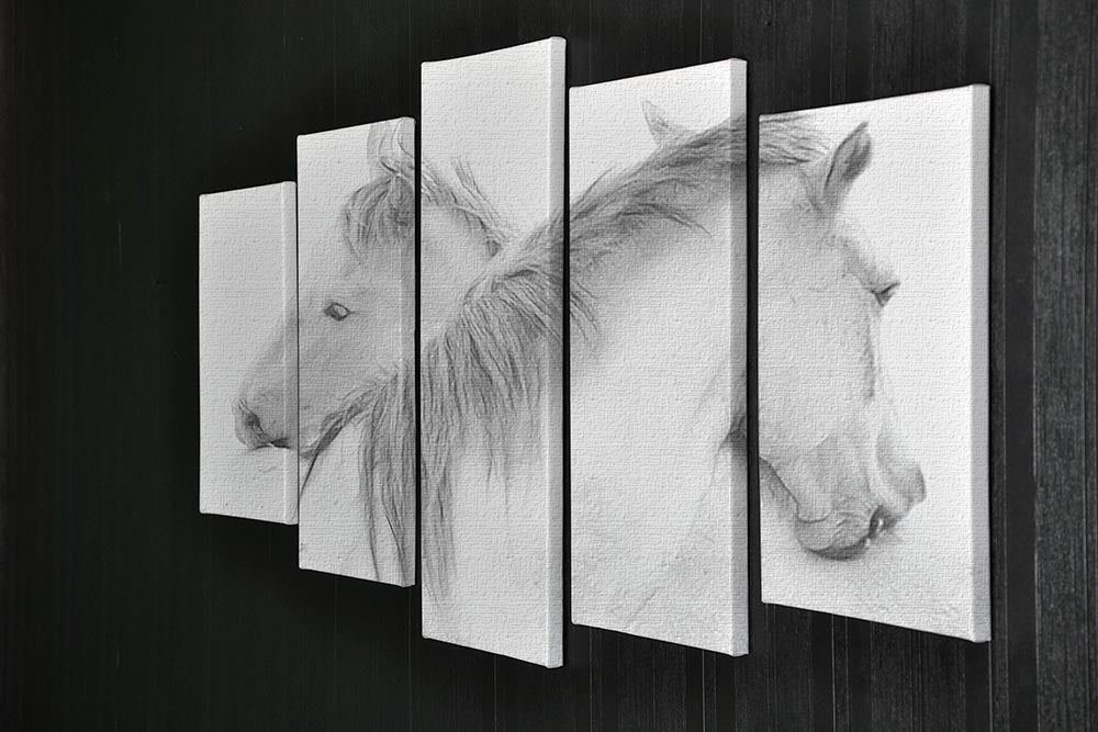 Horses 5 Split Panel Canvas - Canvas Art Rocks - 2