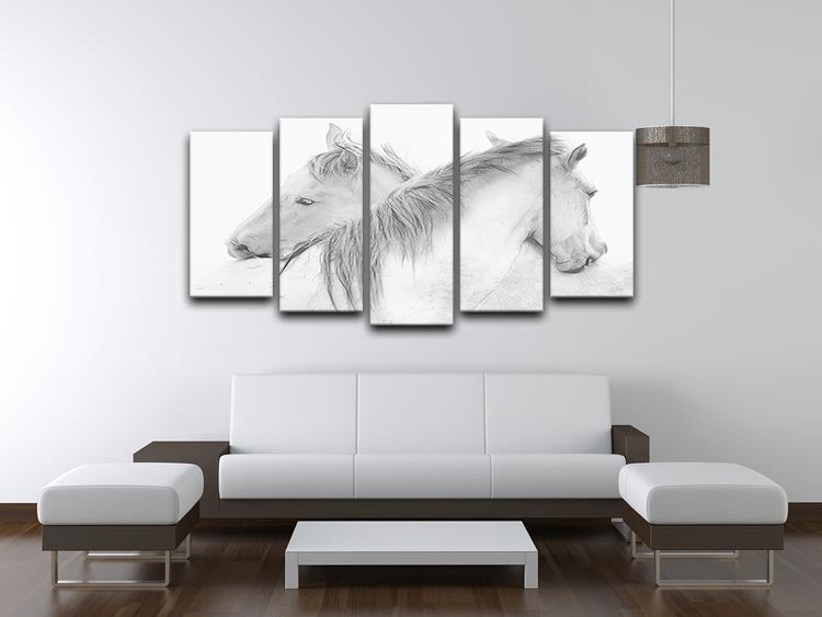 Horses 5 Split Panel Canvas - Canvas Art Rocks - 3
