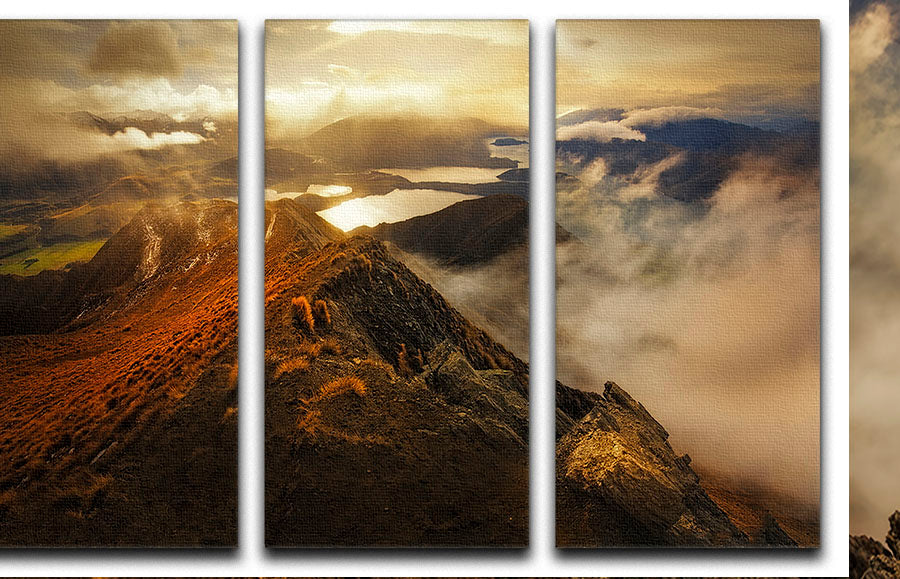 Roy's Peak 3 Split Panel Canvas Print - Canvas Art Rocks - 1
