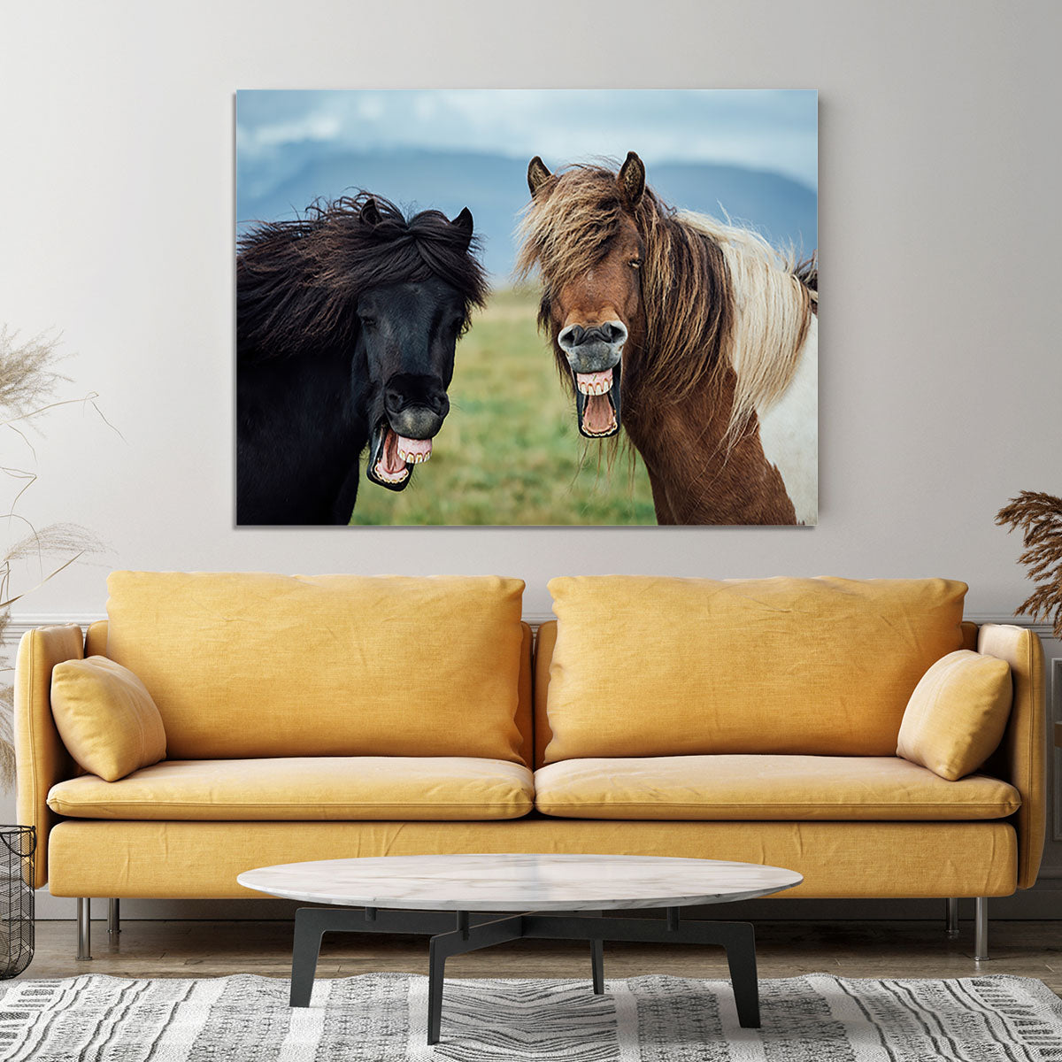 Smiling Horses Canvas Print or Poster - Canvas Art Rocks - 4