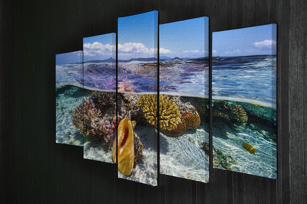 Lagoon Life 5 Split Panel Canvas - Canvas Art Rocks - 2